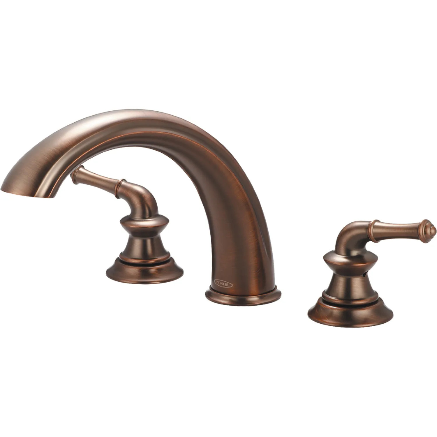 Pioneer 4DM710T-ORB Pioneer Del Mar Two-Handle Roman Tub Faucet Trim, Metal Lever Handles, J-Style Spout, Less Rough-In Valve, Oil Rubbed Bronze - 4DM710T-ORB
