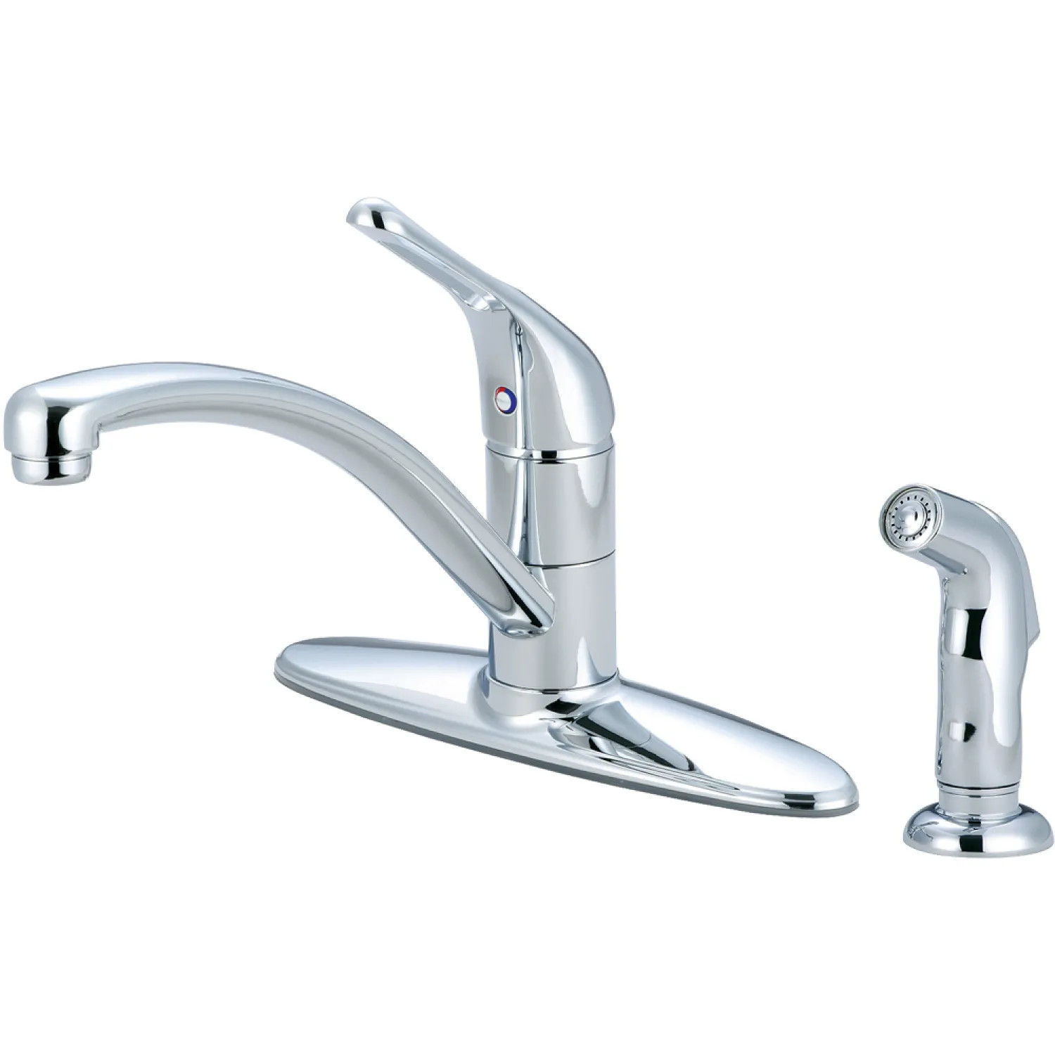 Pioneer 2LG171 Pioneer Legacy Single Handle Kitchen Faucet w/ Side Spray, Deck Plate, Loop Handle, Chrome - 2LG171