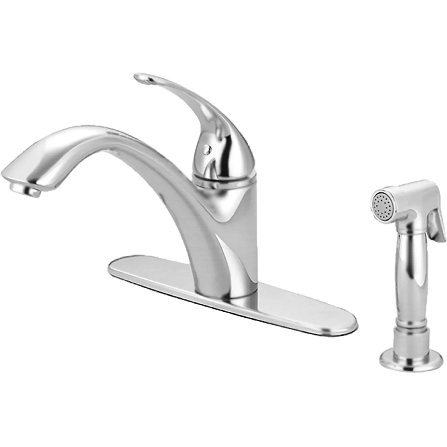 Pioneer 2VL261-SS Pioneer Vellano Single-Handle Kitchen Faucet w/ Side Spray, Stainless Steel - 2VL261-SS