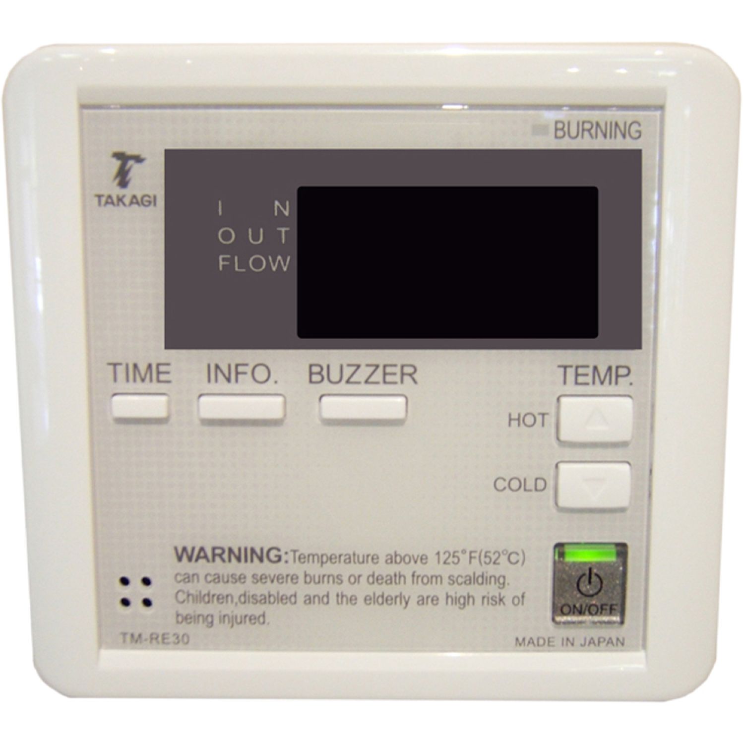 Takagi TM-RE30 Takagi TM-RE30 Temperature Remote Control
