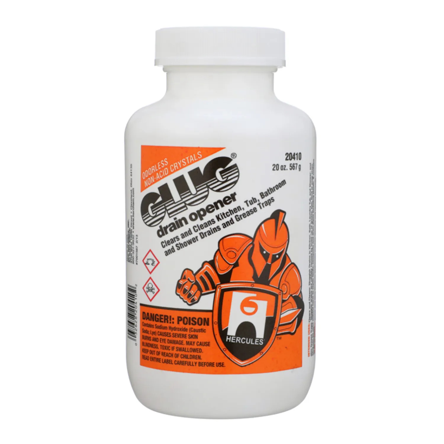 Oatey Oatey Hercules Glug 20 Oz. Crystals Drain Opener, Non-Acid, White - 20410