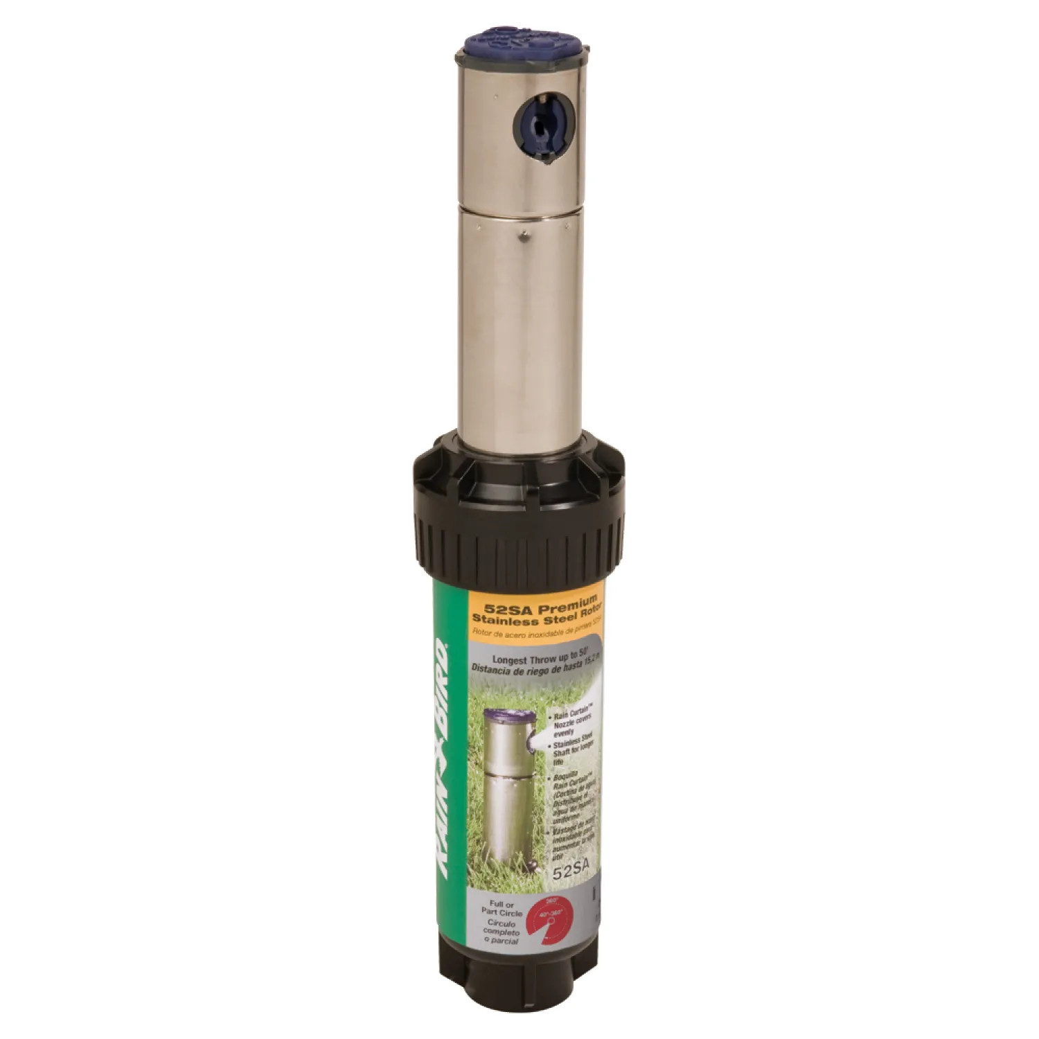 Rainbird  Rainbird 52SA Pop-Up Rotor Sprinkler, 1.35 - 8.86 gpm, 3/4 in FNPT, 4 in Pop Up