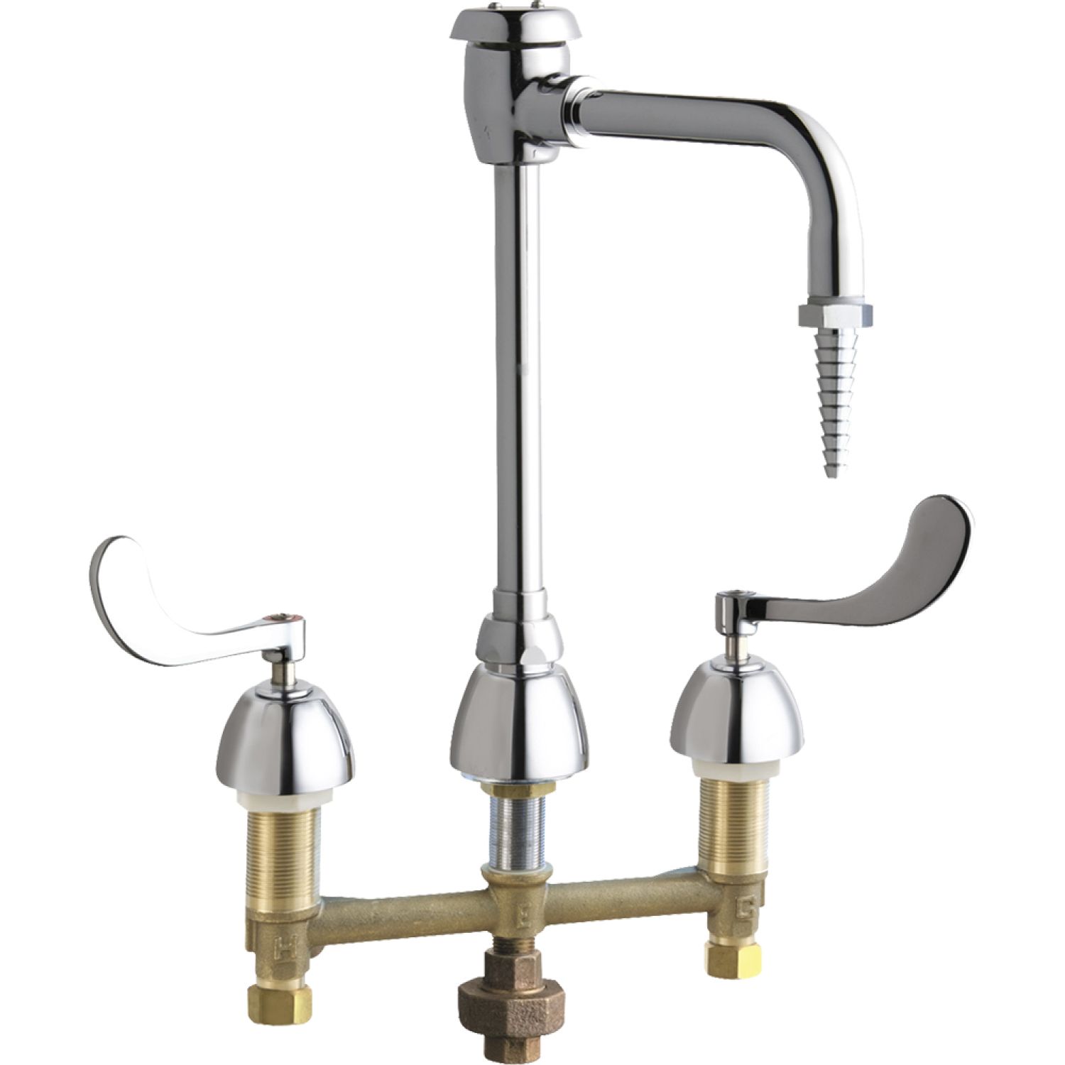 Chicago Faucet 786-TWGN2BVBE7CP Chicago Faucets 786-TWGN2BVBE7CP Hot and Cold Water Inlet Faucet with Third Water Inlet Connection