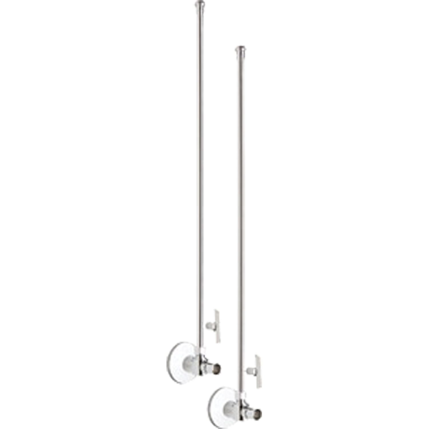 Chicago Faucet STB-21-12-PR-AB Chicago Faucets STB-21-12-PR-AB Angle Stop Ball Valve with Supply Tube and Loose Key Handle (Pair)