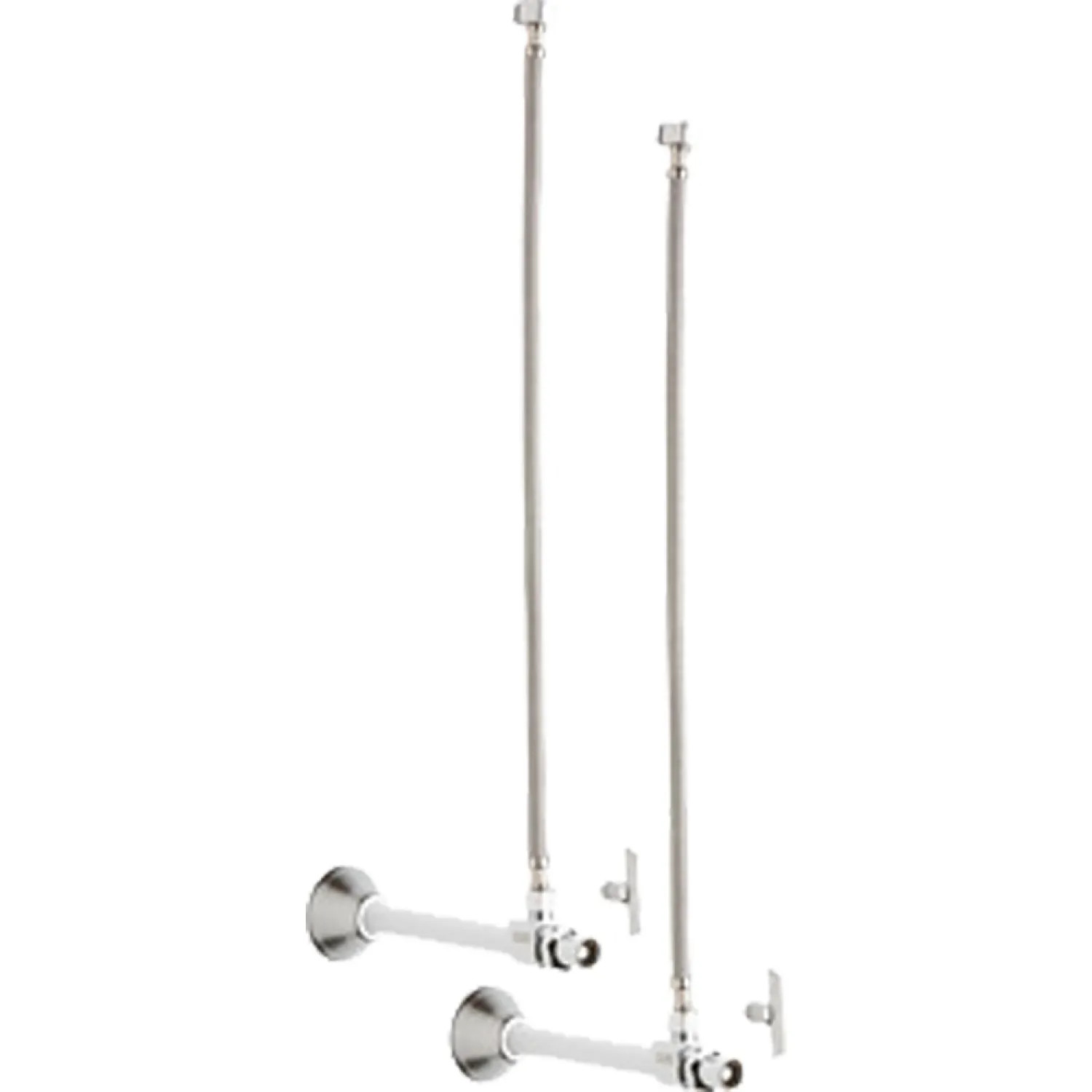 Chicago Faucet STC-52-11-PR-AB CHICAGO STC-52-11-PR-AB ANGLE STOP COMPRESSION VALVE WITH SUPPLY TUBE AND LOOSE KEY HANDLE -