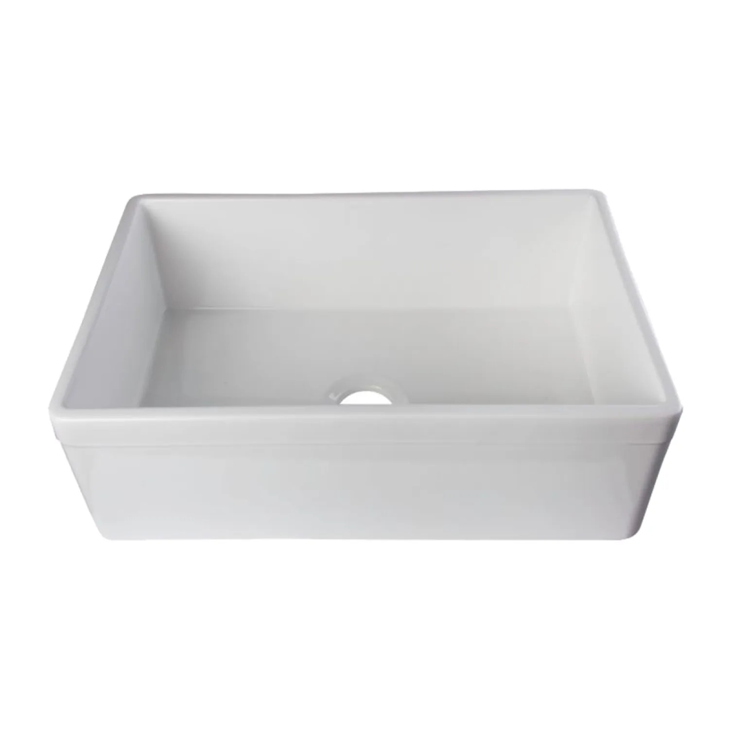 Alfi AB511-W ALFI AB511-W Single Bowl Farmhouse Kitchen Sink - White