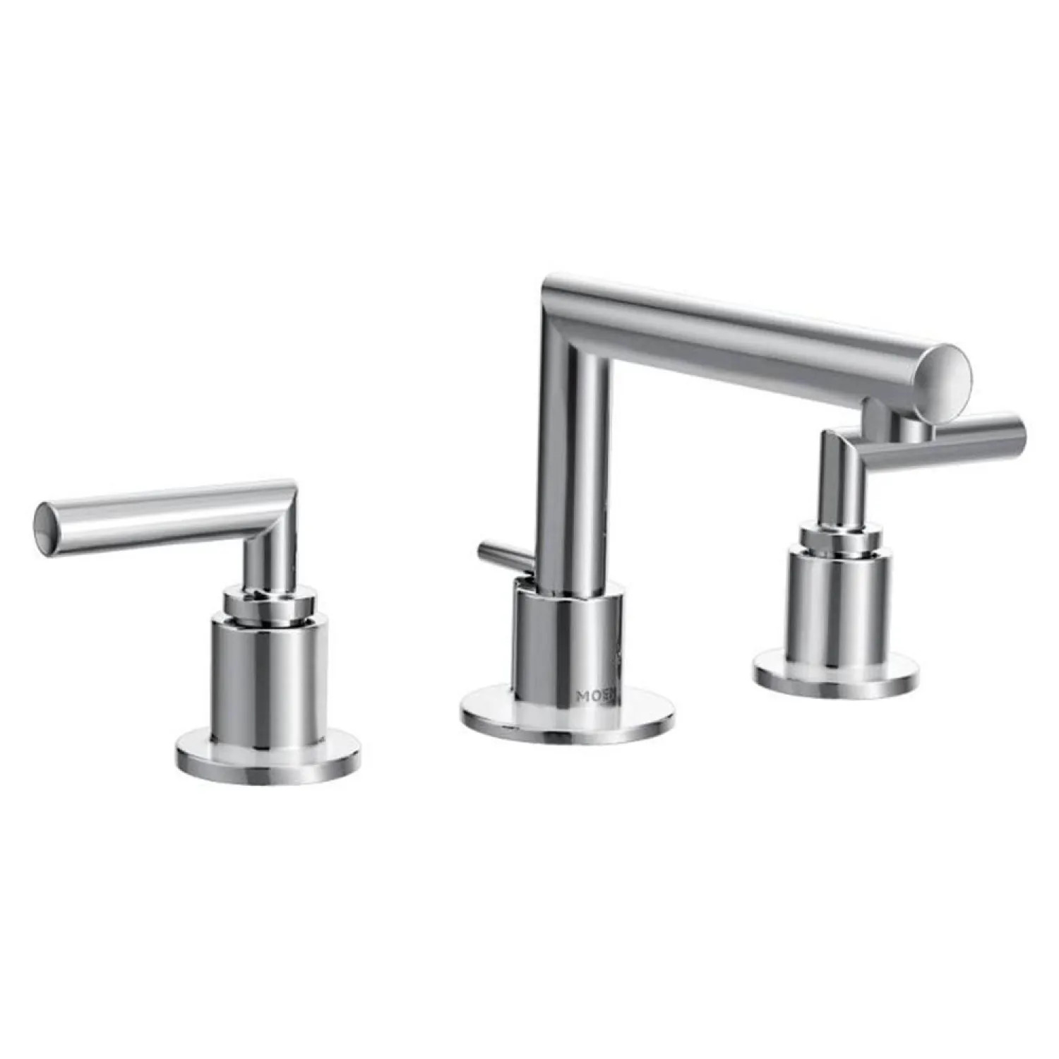 Moen TS43002 Moen Arris Two-Handle Low Arc Chrome Widespread Bathroom Faucet with Metal Pop-Up, M-PACT, 1.2 GPM, ADA Lever Handle, Three-Hole, WaterSense - TS43002