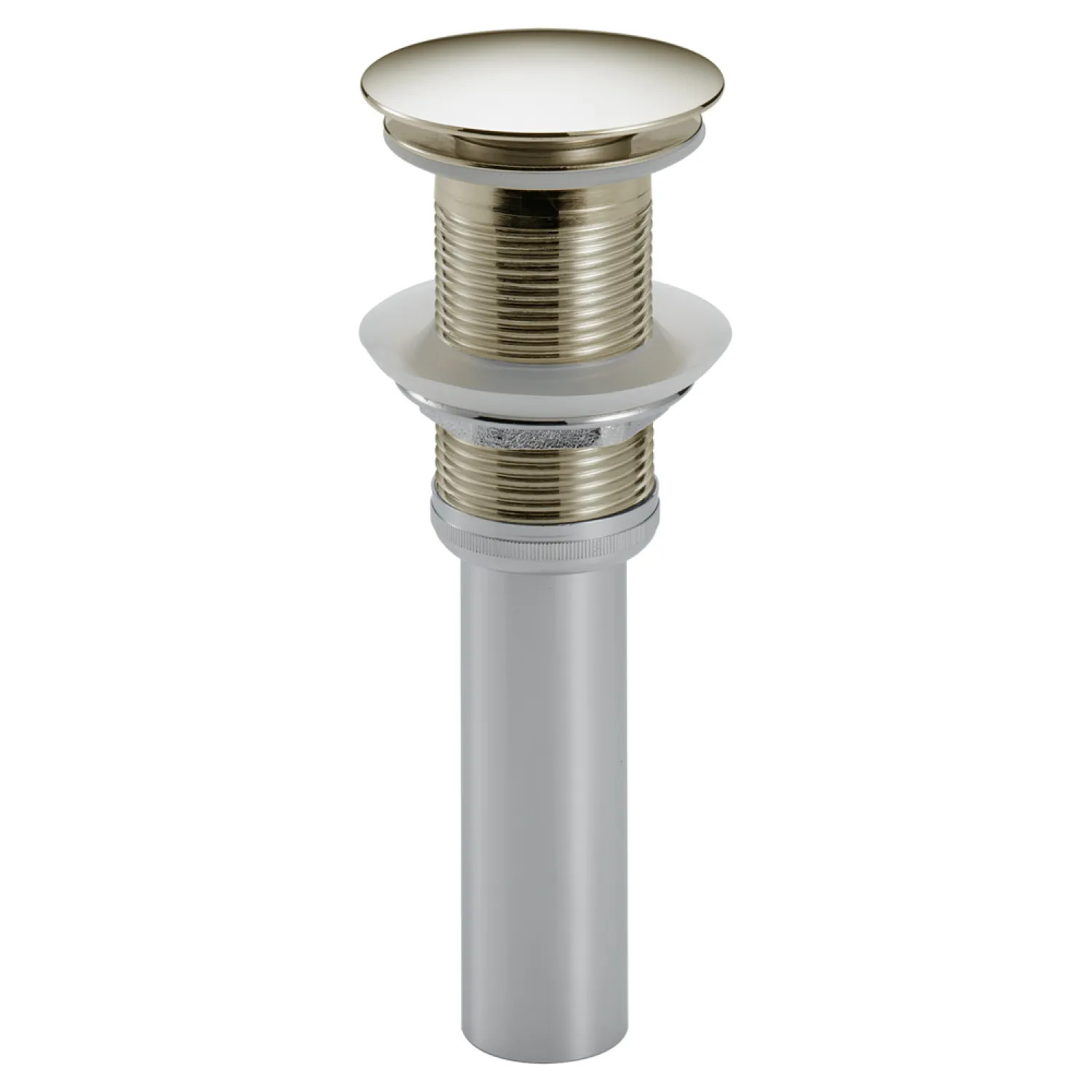 Delta 72172-PN Delta 72172-PN Delta Push Pop-Up Less Overflow