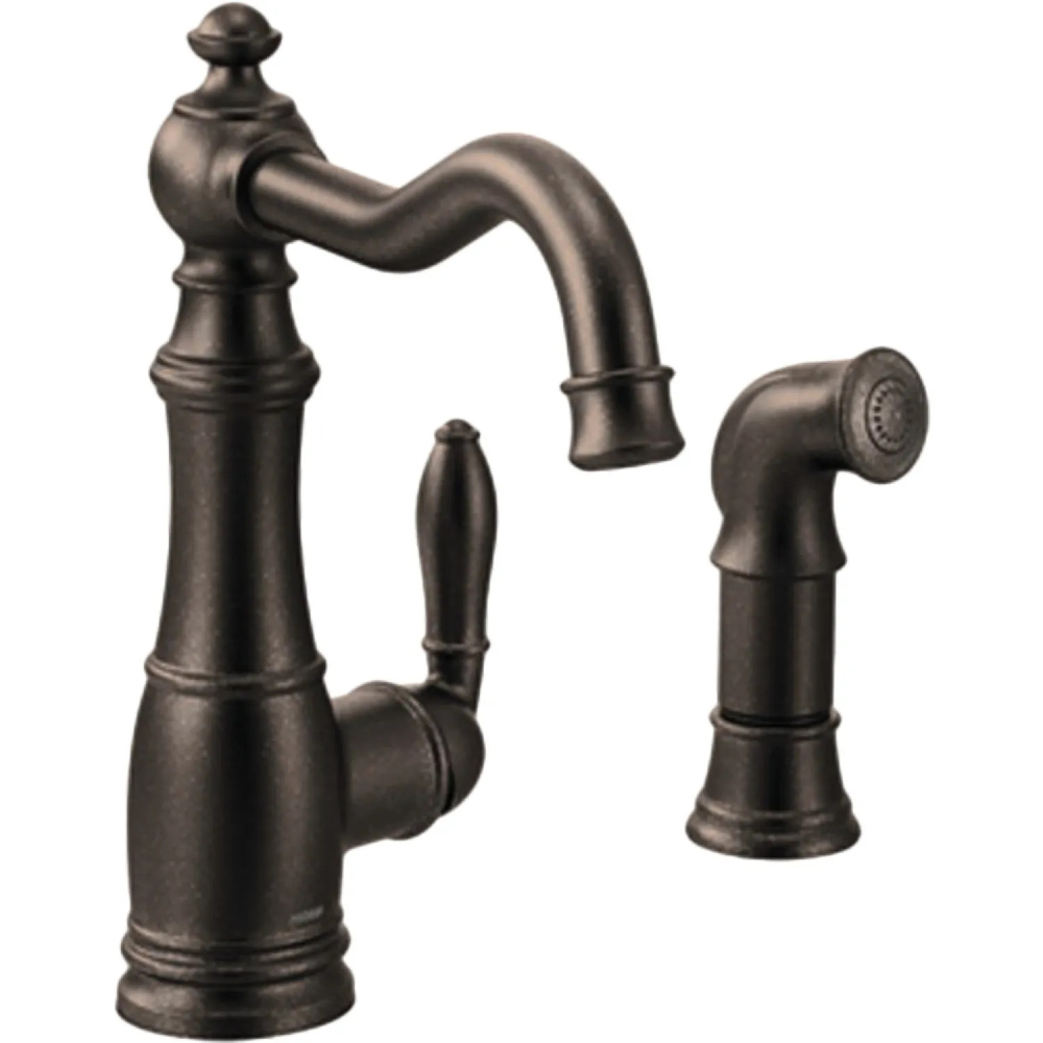 Moen S72101ORB Moen Weymouth Single Handle High Arc Kitchen Faucet w/ Side Spray, Oil Rubbed Bronze - S72101ORB