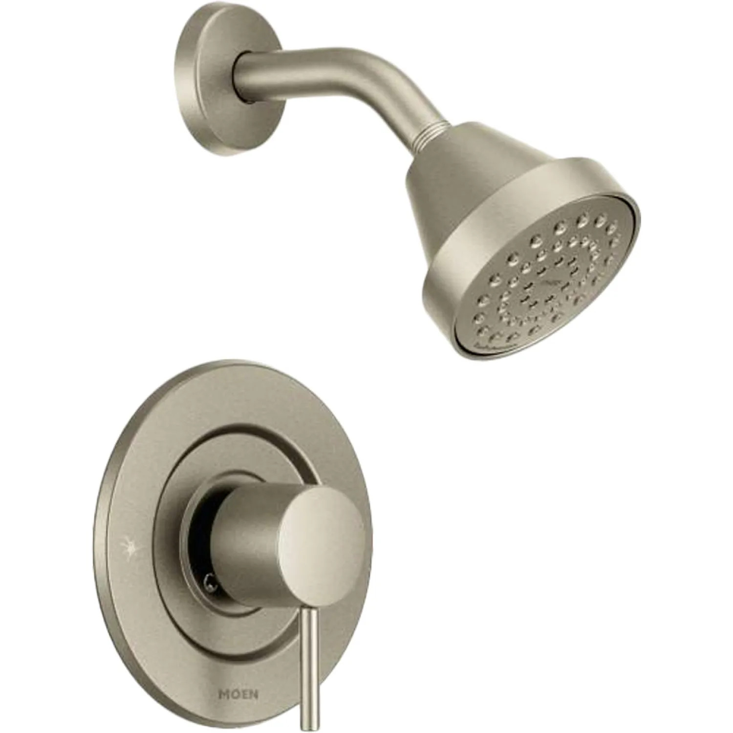 Moen T2192BN Moen Align Posi-Temp Single-Handle Shower Faucet, One-Function, 2.5 GPM, Lever Handle, M-PACT, Brushed Nickel - T2192BN