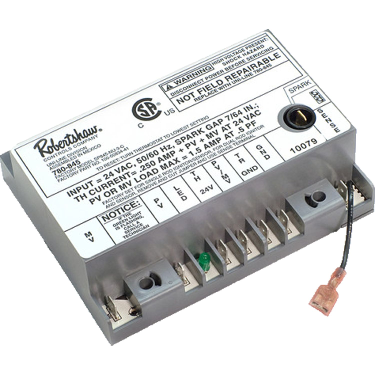 Robertshaw 780-845 Robertshaw 780-845 Universal Intermittent Pilot Lockout Ignition Module