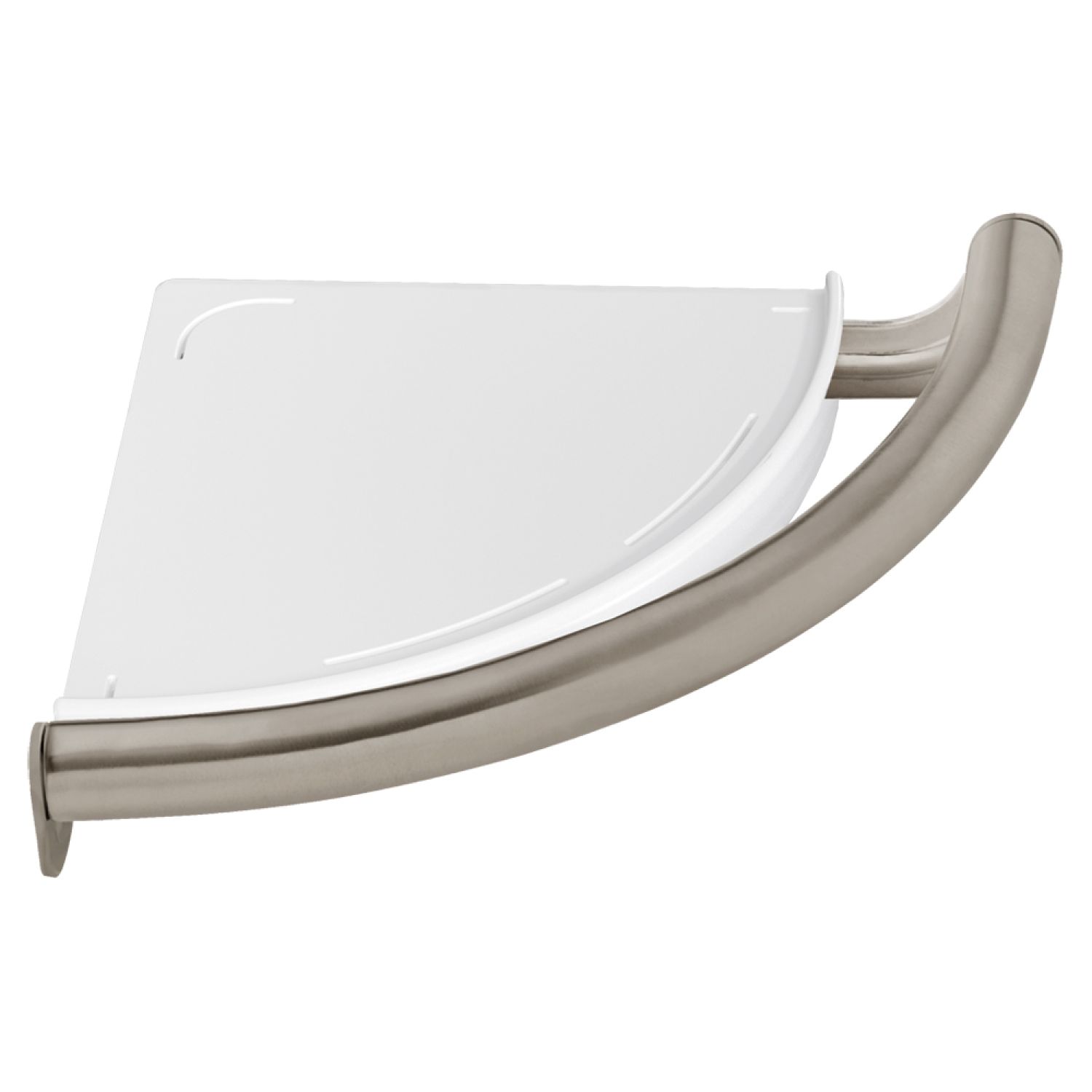 Delta 41516-SS Delta Decor Assist Contemporary Corner Shelf with Assist Bar, Stainless - 41516-SS