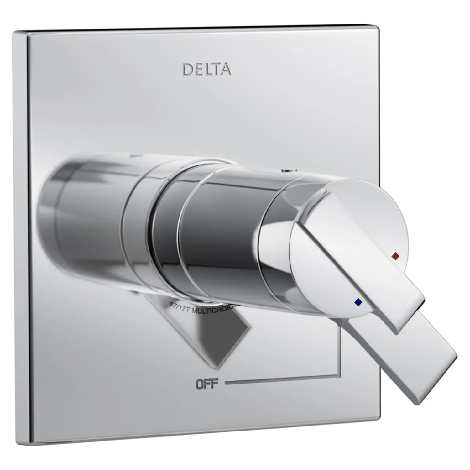 Delta T17T067 Delta Ara TempAssure 17T Series Two-Handle Valve Trim, Lever Handles, Polished Chrome - T17T067
