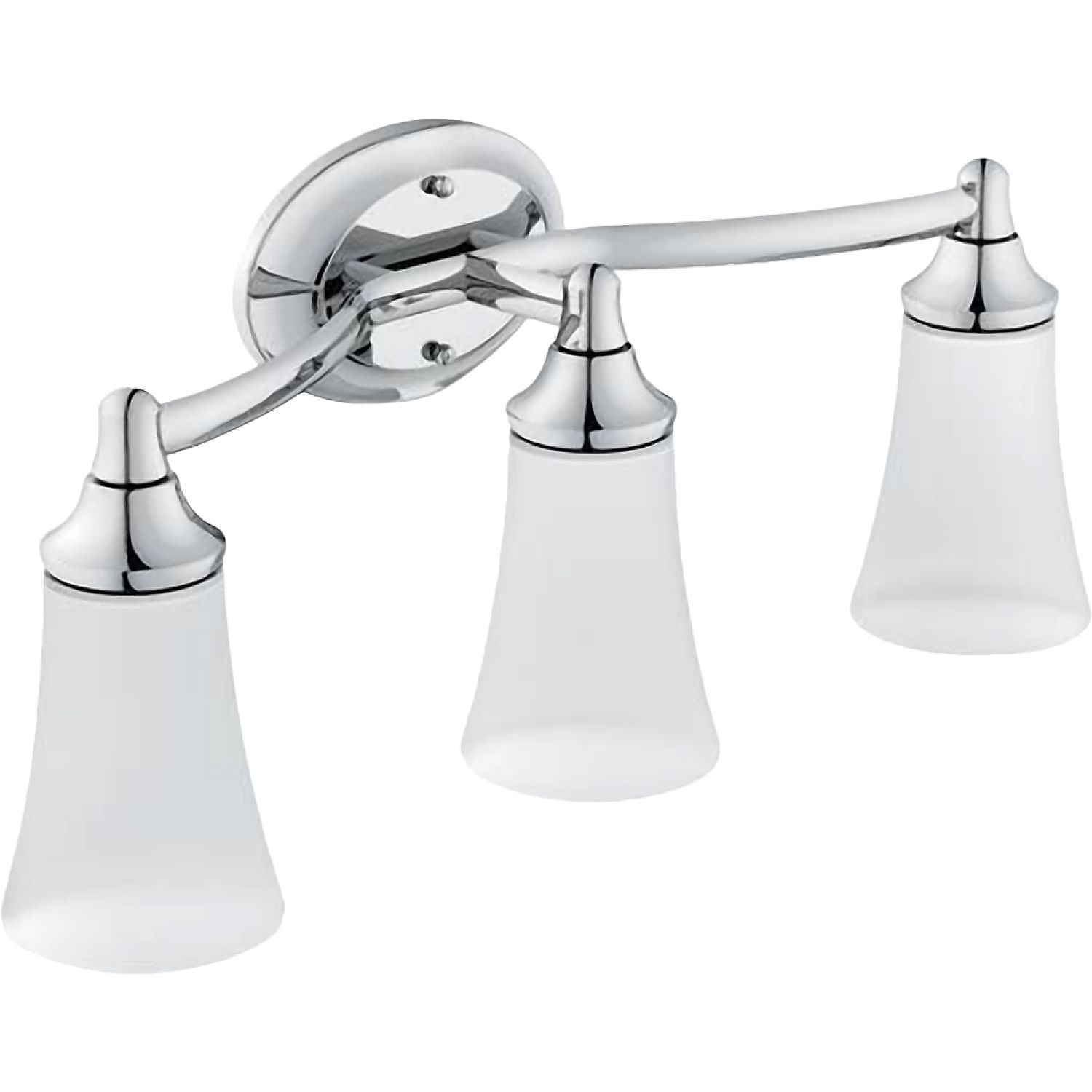 Moen YB2863CH Moen YB2863CH Chrome Eva Three-Globe Bath Light Fixture