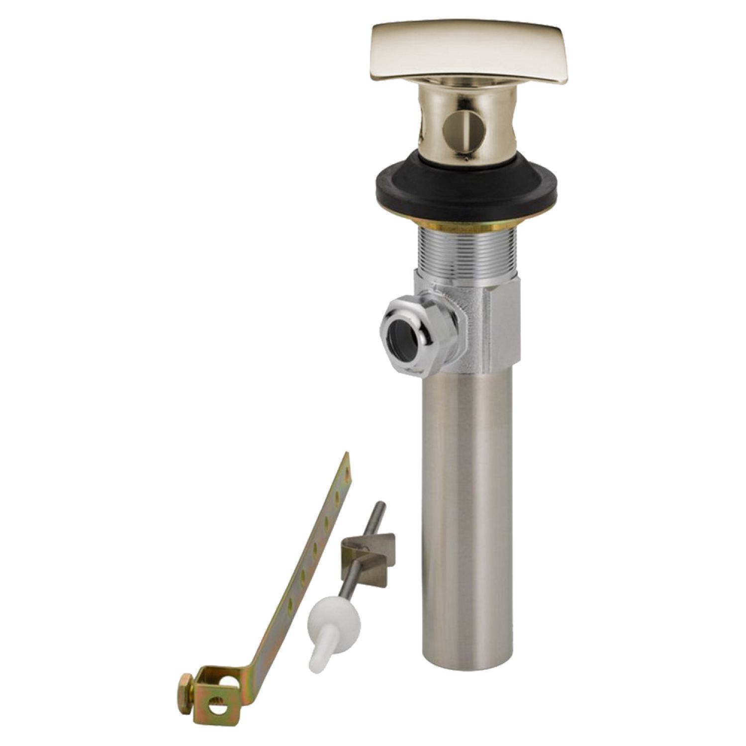 Delta 72177-PN Delta 72177-PN Brilliance Polished Nickel Square Pop-Up Lavatory Drain