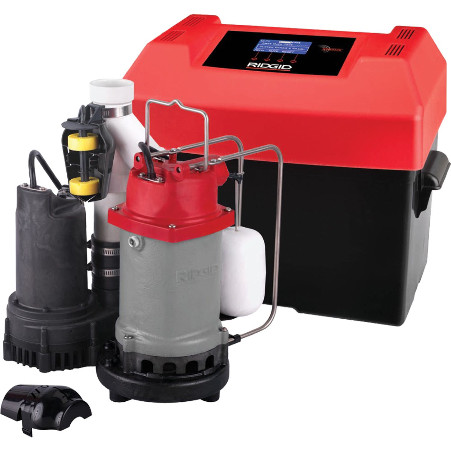 Ridgid 47318 Ridgid 500RSS 1/2 HP Sump Pump System with 12V Backup Pump & Battery, 1/2