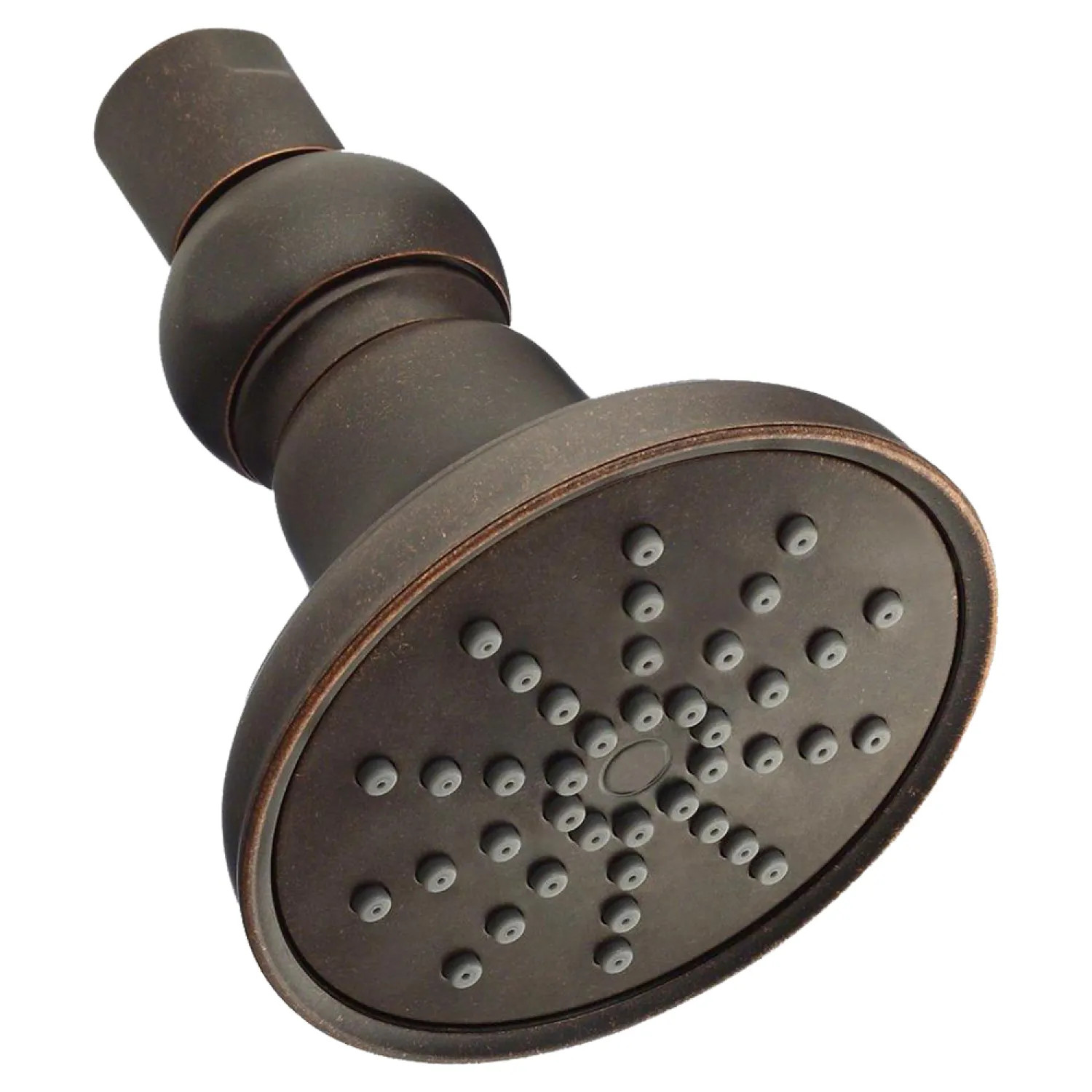 Gerber D460052BR Danze Mono 3.5in Round Single-Function Shower Head with Pressure Manifold and Air Injection Technology, 1.75 GPM, WaterSense, Tumbled Bronze - D460052BR