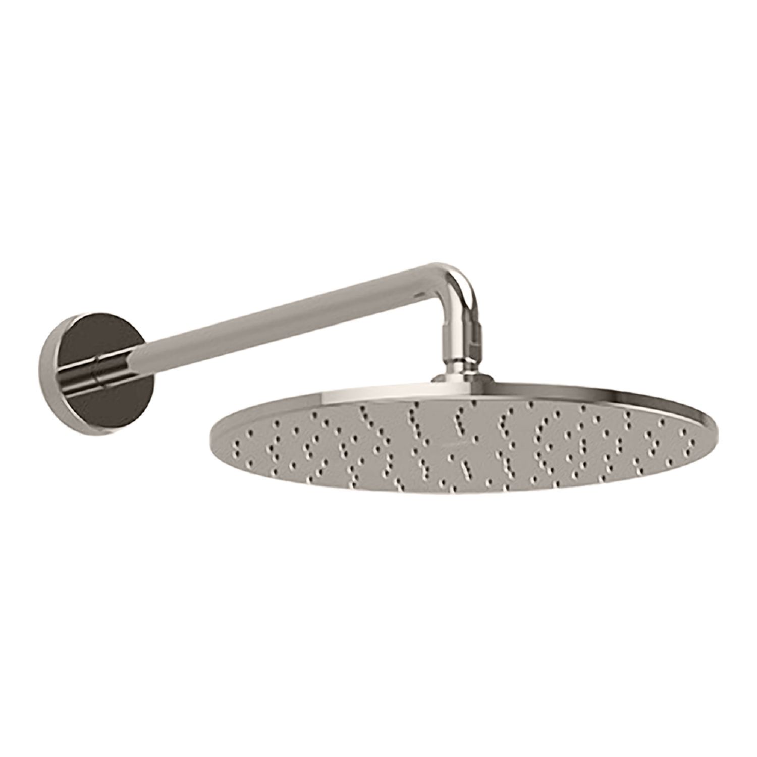 Toto TS111BL8#PN TOTO Modern Series 8in Round Rain Shower Head with Rubber Nozzles, AeroJet Technology, 2.0 GPM, Polished Nickel - TS111BL8#PN