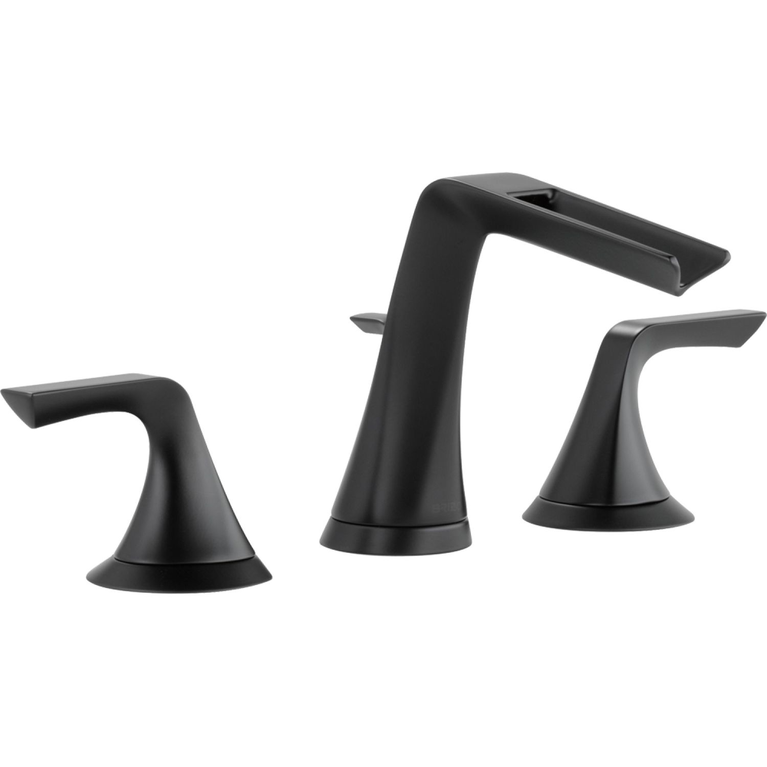 Brizo 65351LF-BL Brizo Sotria Two-Handle Widespread Matte Black Bathroom Faucet with Channel Spout, Three-Hole, Trim Only, 1.5 GPM, Less Drain - 65351LF-BL