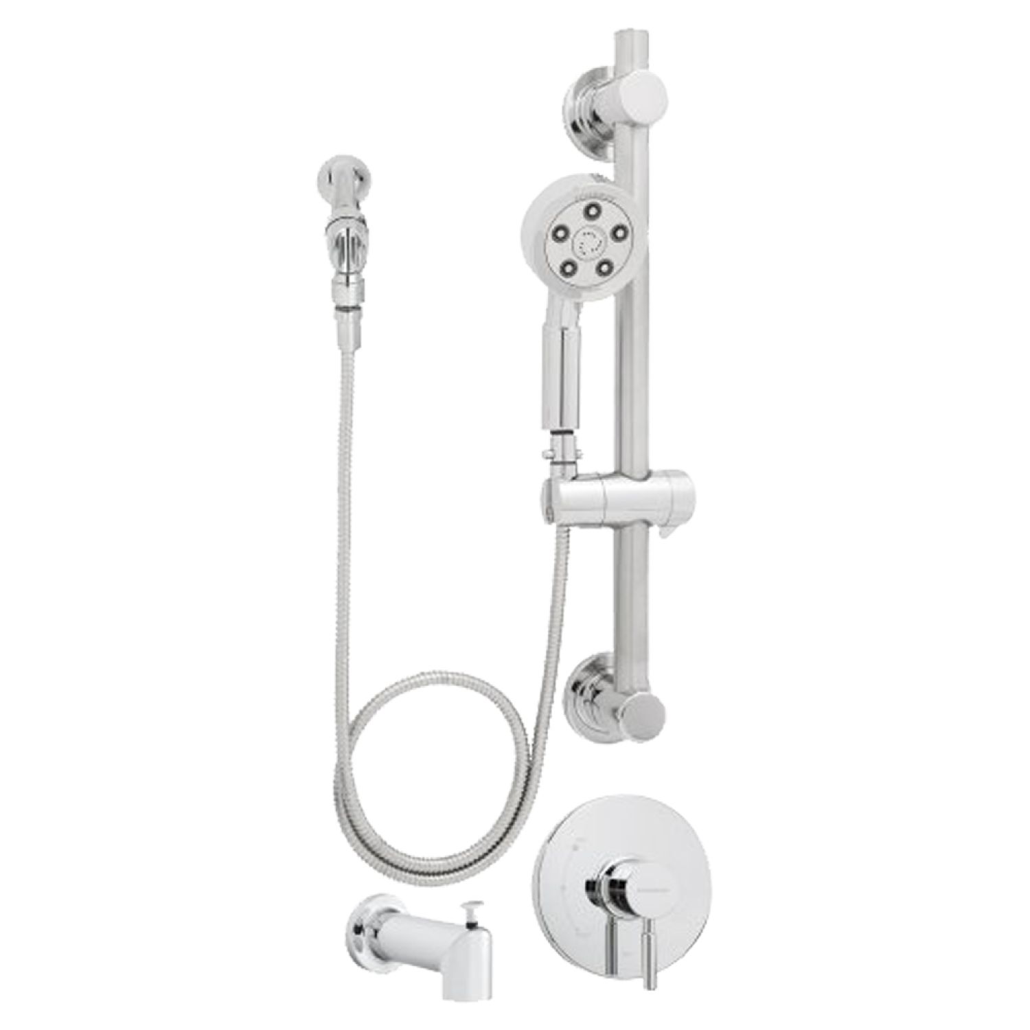 Speakman SM-1090-ADA-P Speakman Neo Tub/Shower Faucet with Diverter Tub Spout, Pressure Balance Valve, 2.5 GPM, Single Lever Handle, Polished Chrome - SM-1090-ADA-P