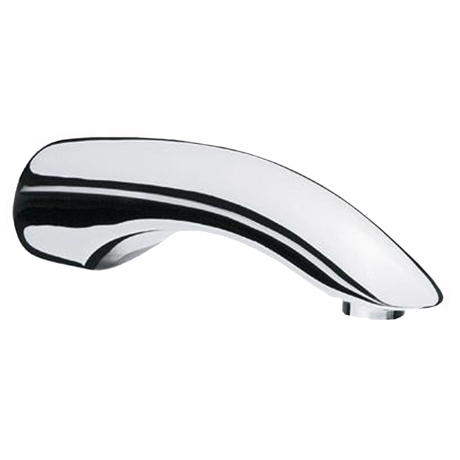 Grohe 13637000 Grohe Talia Wall-Mount Non-Diverter Spout, Starlight Chrome Finish, 7-7/8in Spout Reach, Single-Hole Installation, Flow Control - 13637000