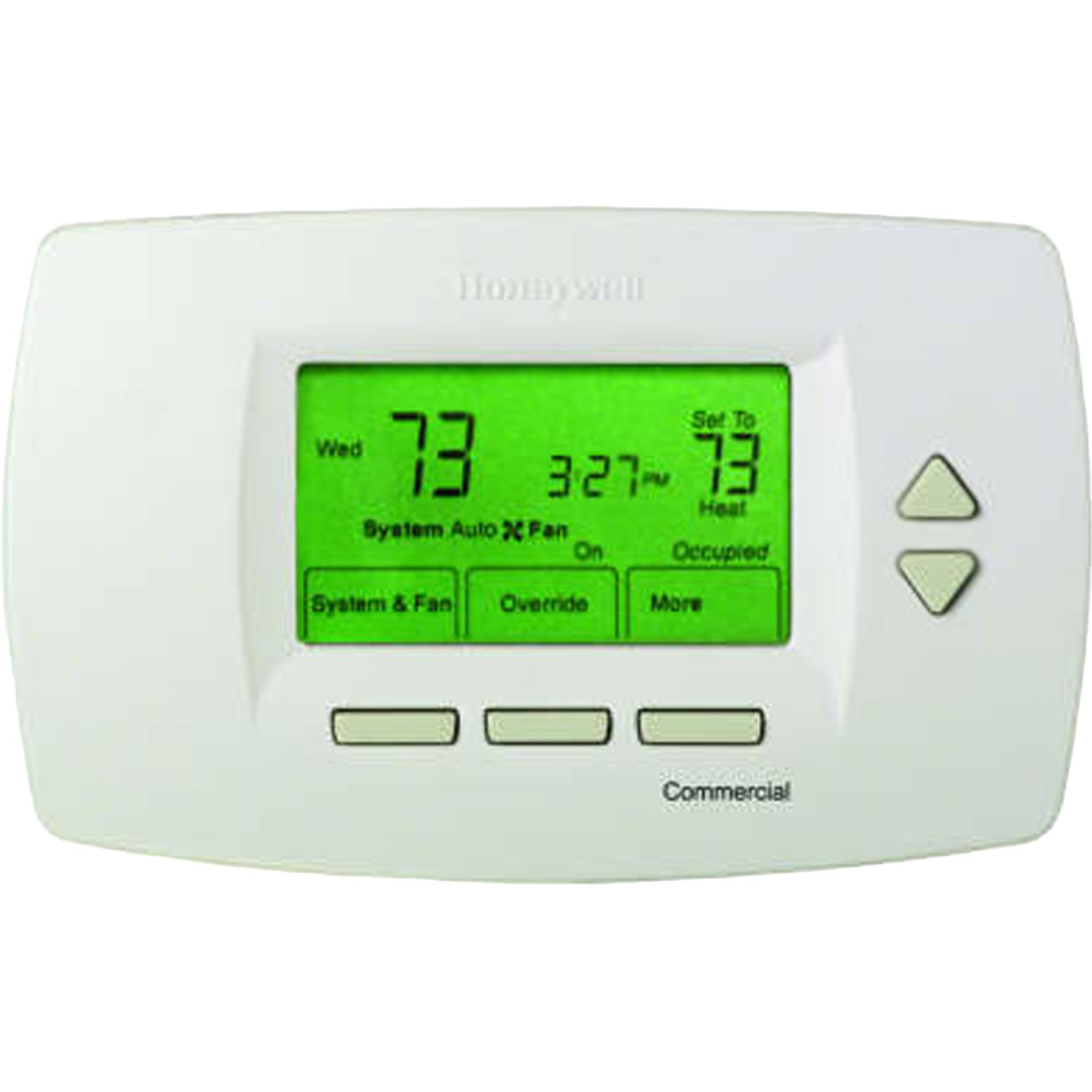 Honeywell TB7220U1012 Honeywell CommercialPRO 7000 7-Day Programmable Commercial Thermostat, 3 Heat/2 Cool Heat Pump, 2 Heat/2 Cool Conventional, Premier White - TB7220U1012/U