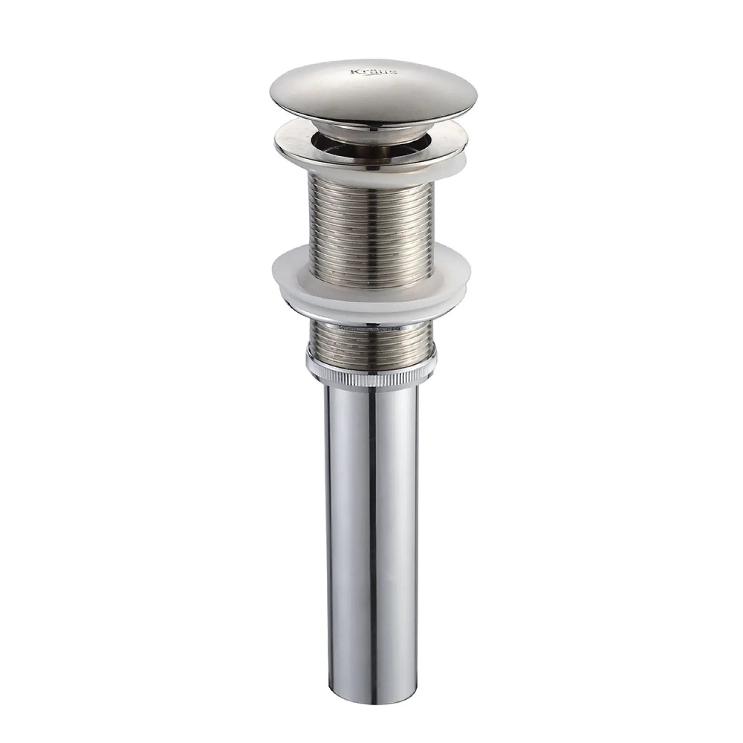 Kraus PU-10SN Kraus KVF-2180-PU-10SN Aldo Single Lever Vessel Bathroom Faucet Stainless Steel with Pop Up Drain Satin Nickel