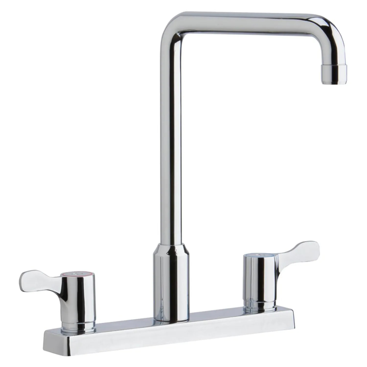 Elkay LKD2442C Elkay LKD2442C Centerset Exposed Deck Mount Faucet with Arc Spout and Lever Handles - Chrome