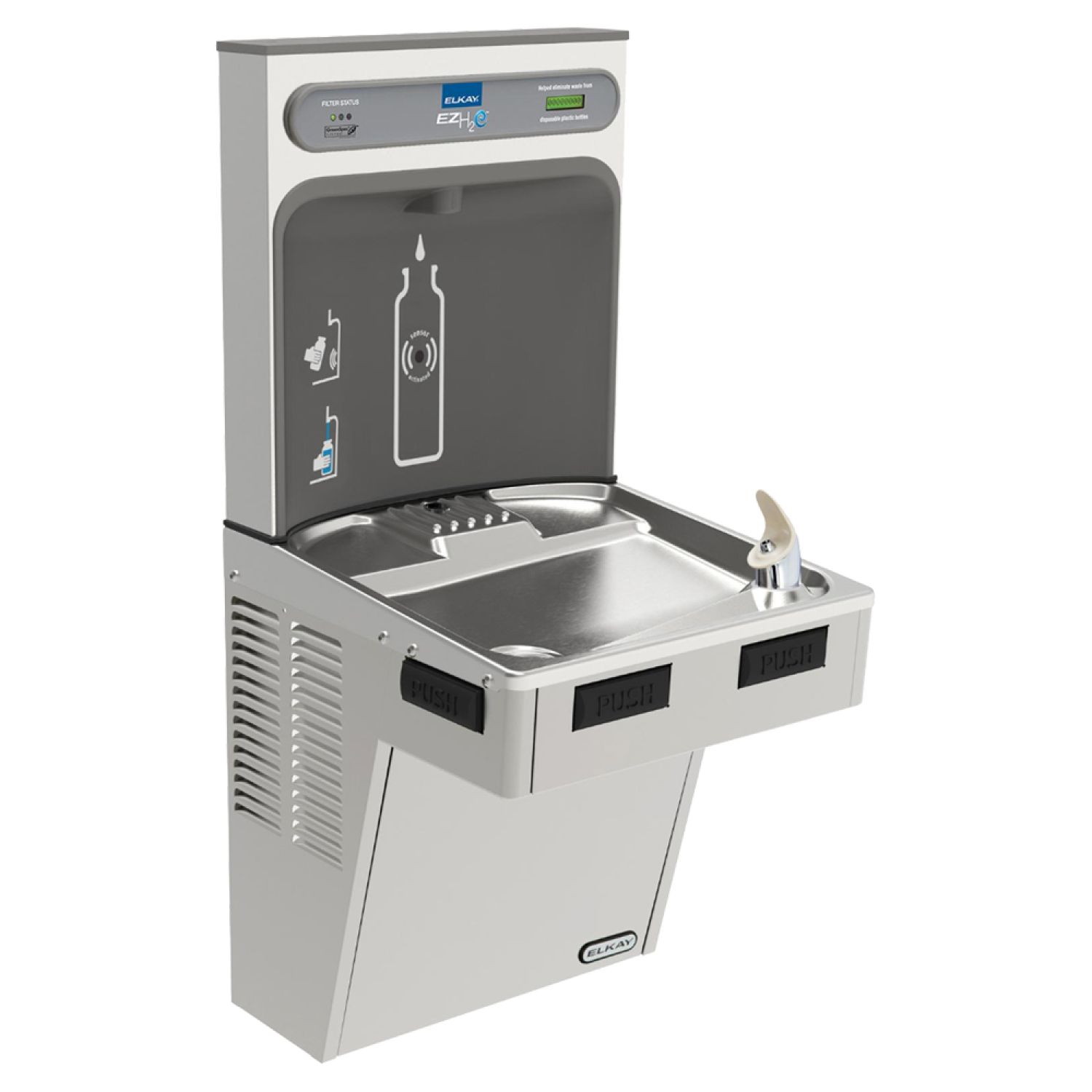 Elkay LMABF8WSSK Elkay LMABF8WSSK EZH2O Bottle Filling Station & Single Cooler, Stainless