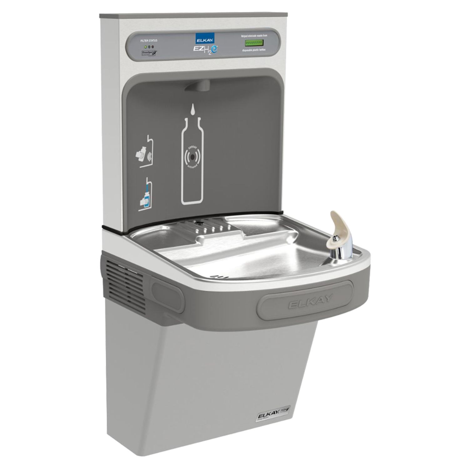 Elkay LZSG8WSLK Elkay LZSG8WSLK EZH2O High Efficiency Filtered Bottle Filling Station