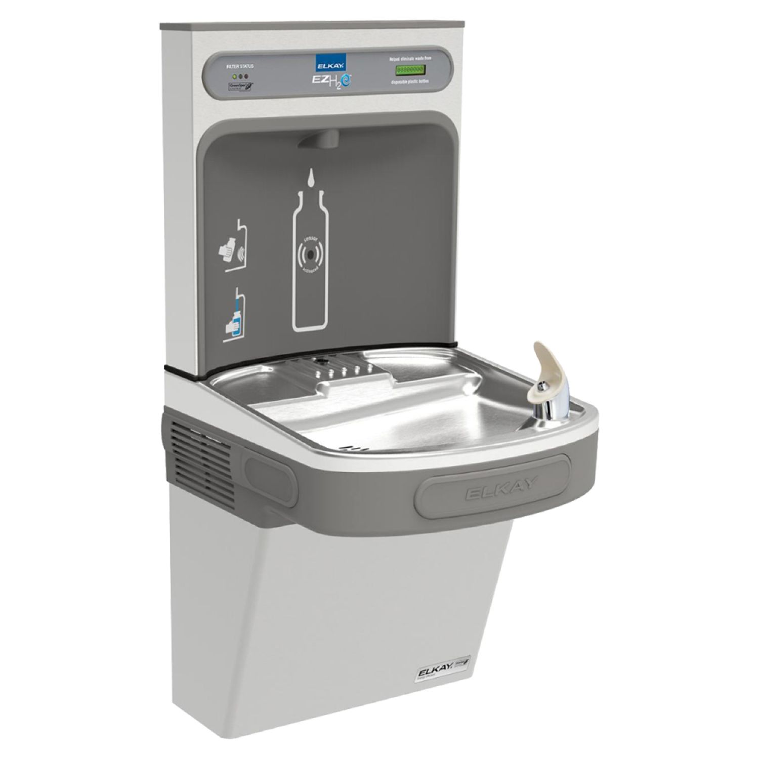 Elkay LZSG8WSSK Elkay LZSG8WSSK EZH2O High Efficiency Single Bottle Filling Station