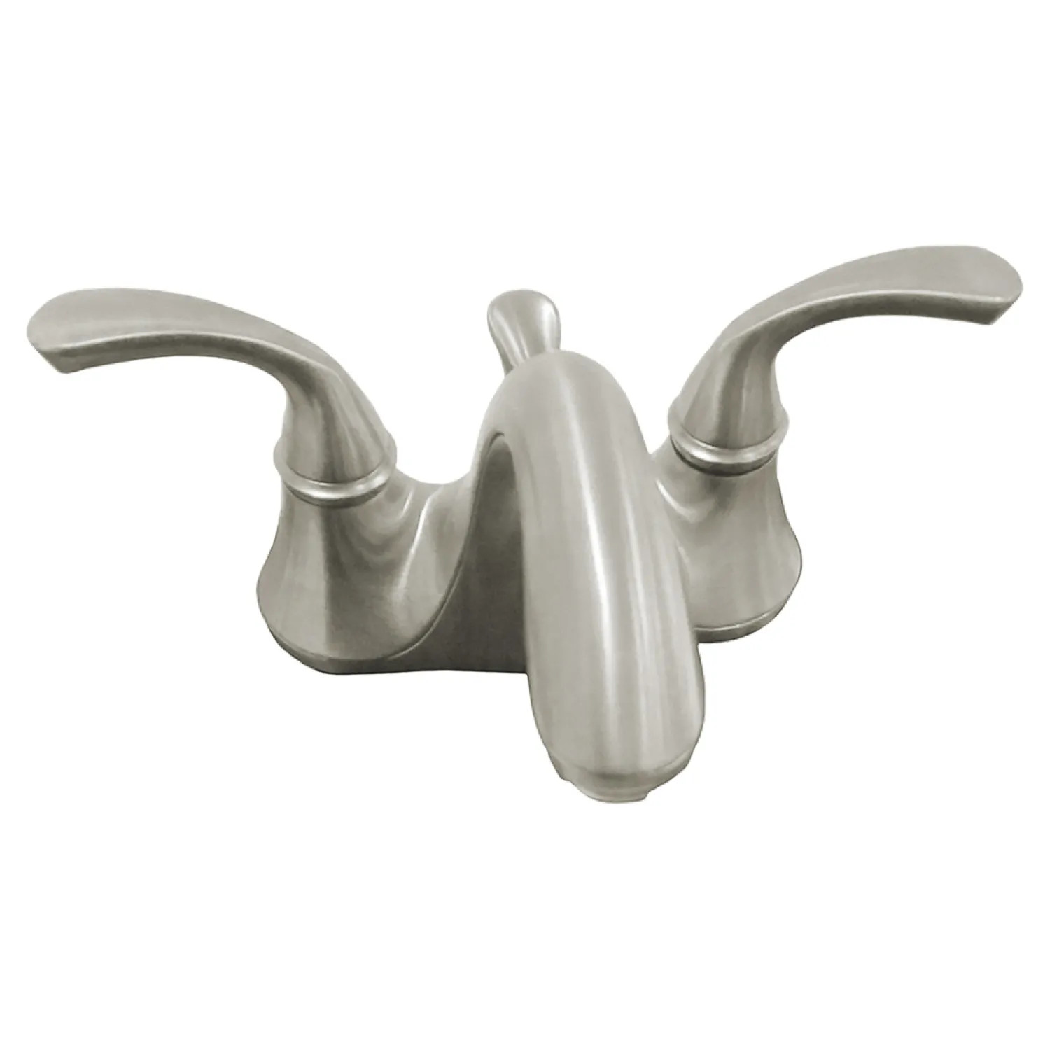 Kohler 10270-4-BN Kohler Forte Two-Handle Centerset Deck-Mount Bathroom Faucet with Metal Pop-Up Drain, Lever Handles, ADA, 1.2 GPM, Vibrant Brushed Nickel - K-10270-4-BN