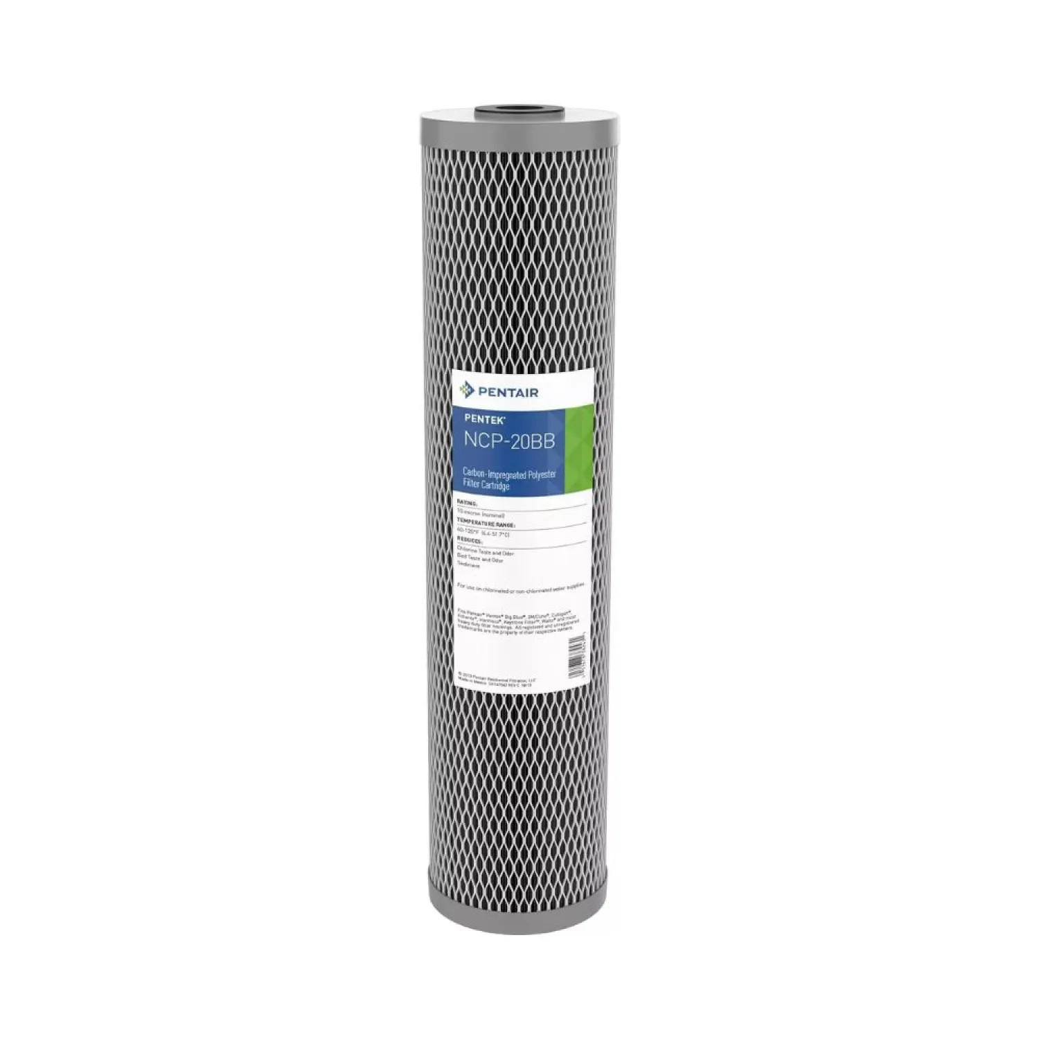 American Plumber NCP-20BB American Plumber Pentek Non-Cellulose Carbon-Impregnated Polyester Pleated Cartridge, 4-1/2