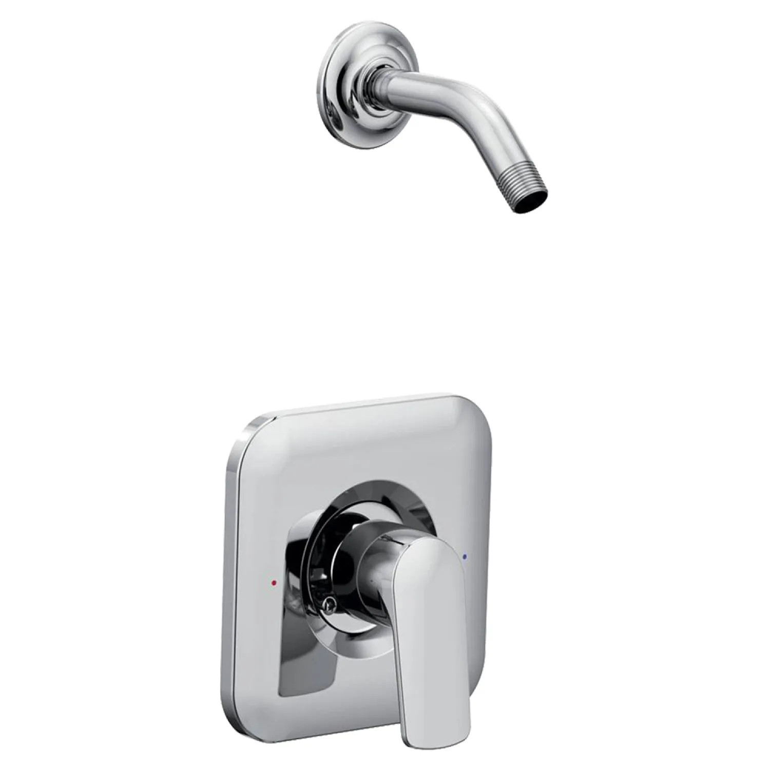 Moen T2812NH Moen Rizon Posi-Temp Single-Handle Shower Faucet, Lever Handle, M-PACT, Less Showerhead, Chrome - T2812NH