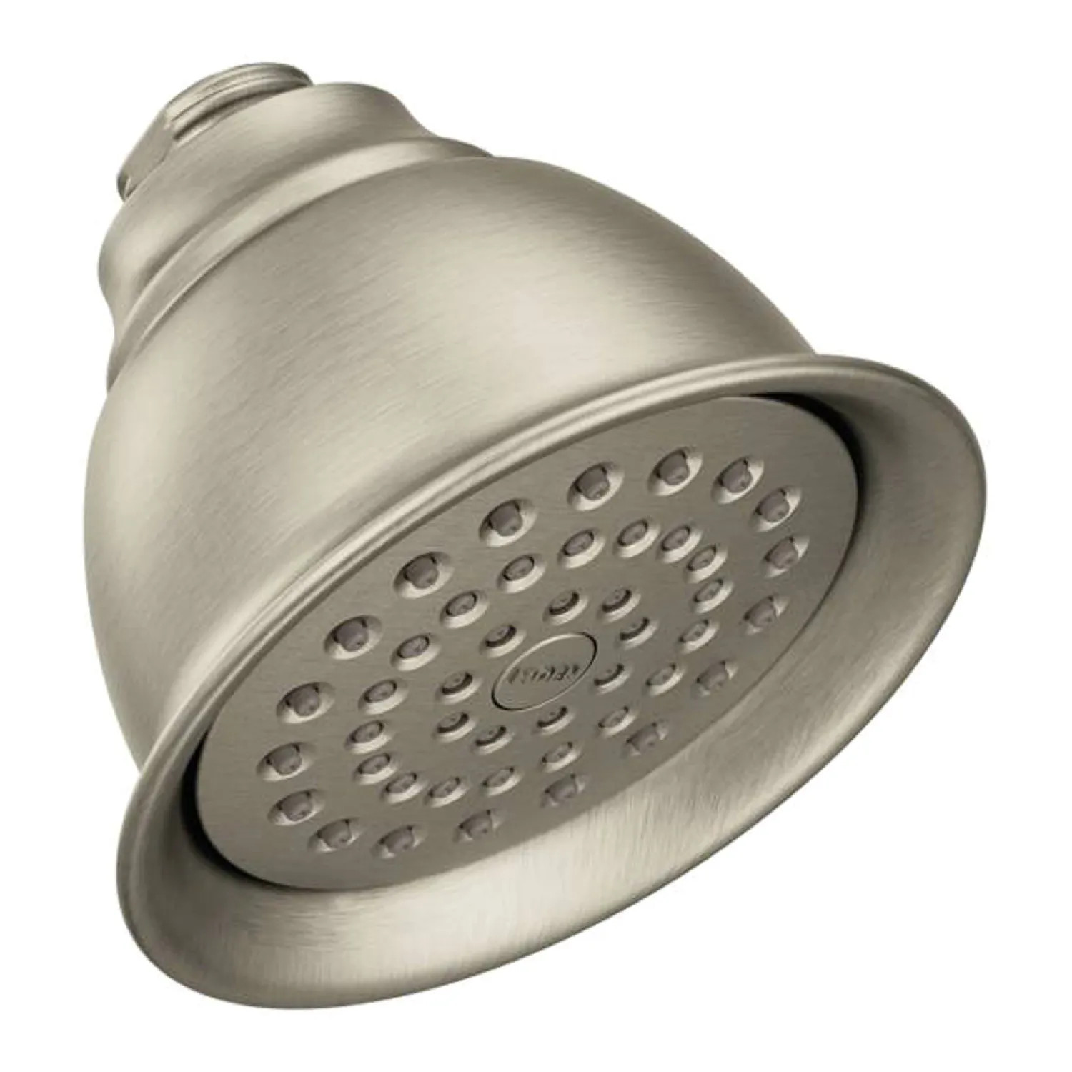 Moen CL6302BN Moen Single-Function Shower Head, LifeShine Finish, 2.5 GPM, Full-Spray, 4-3/8in Diameter Spray Head, Brushed Nickel - CL6302BN