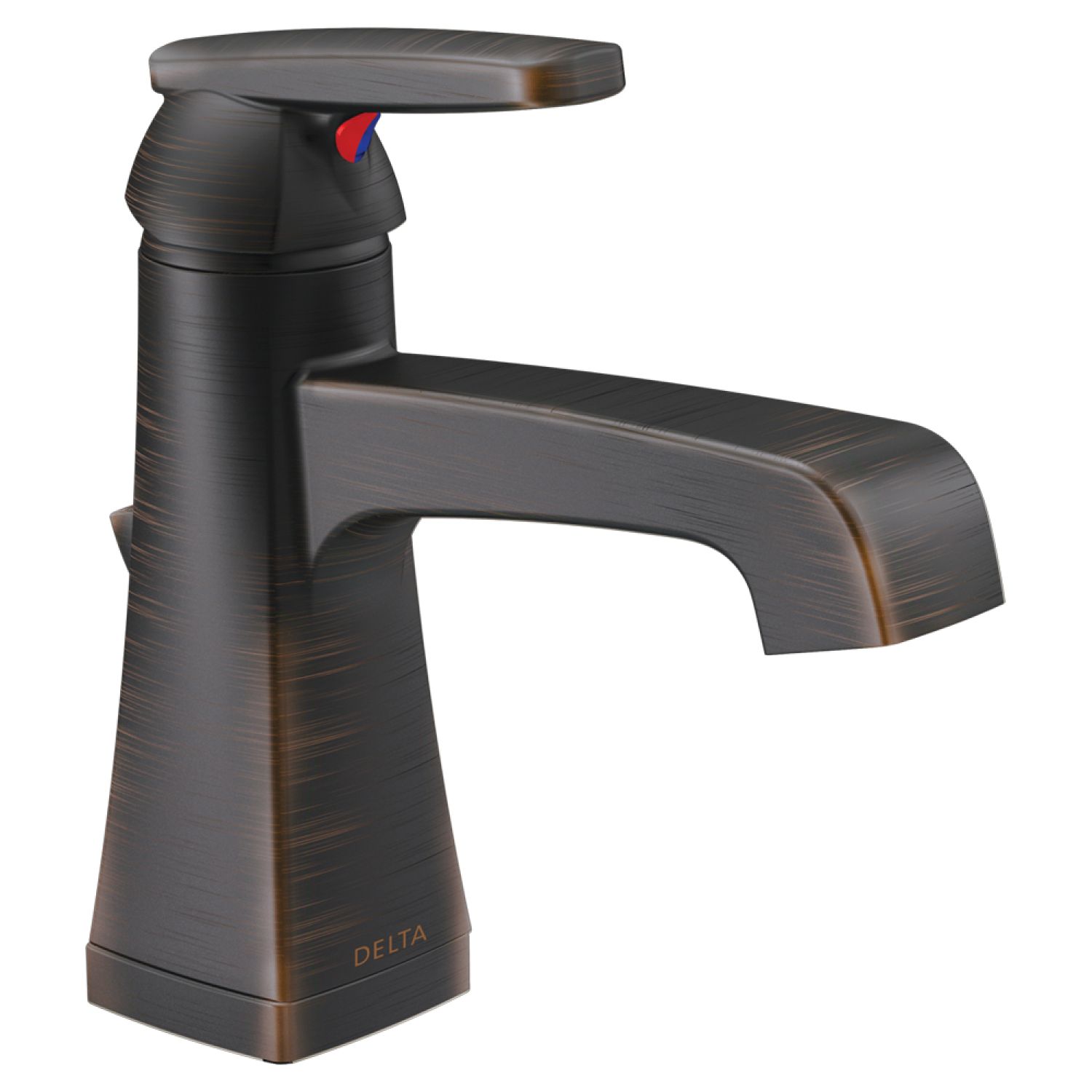Delta 564-RBMPU-DST Delta Ashlyn Deck-Mount Venetian Bronze Lavatory Faucet with Red/Blue Indicators, Metal Pop-Up, 1.2 GPM, Single-Handle, DIAMOND Seal - 564-RBMPU-DST