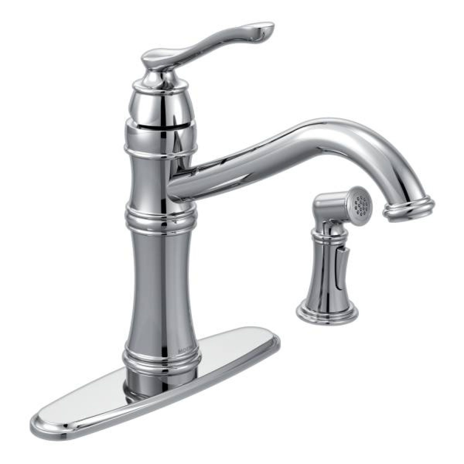 Moen 7245C Moen Belfield Single Handle High Arc Kitchen Faucet w/ Side Spray, Chrome - 7245C