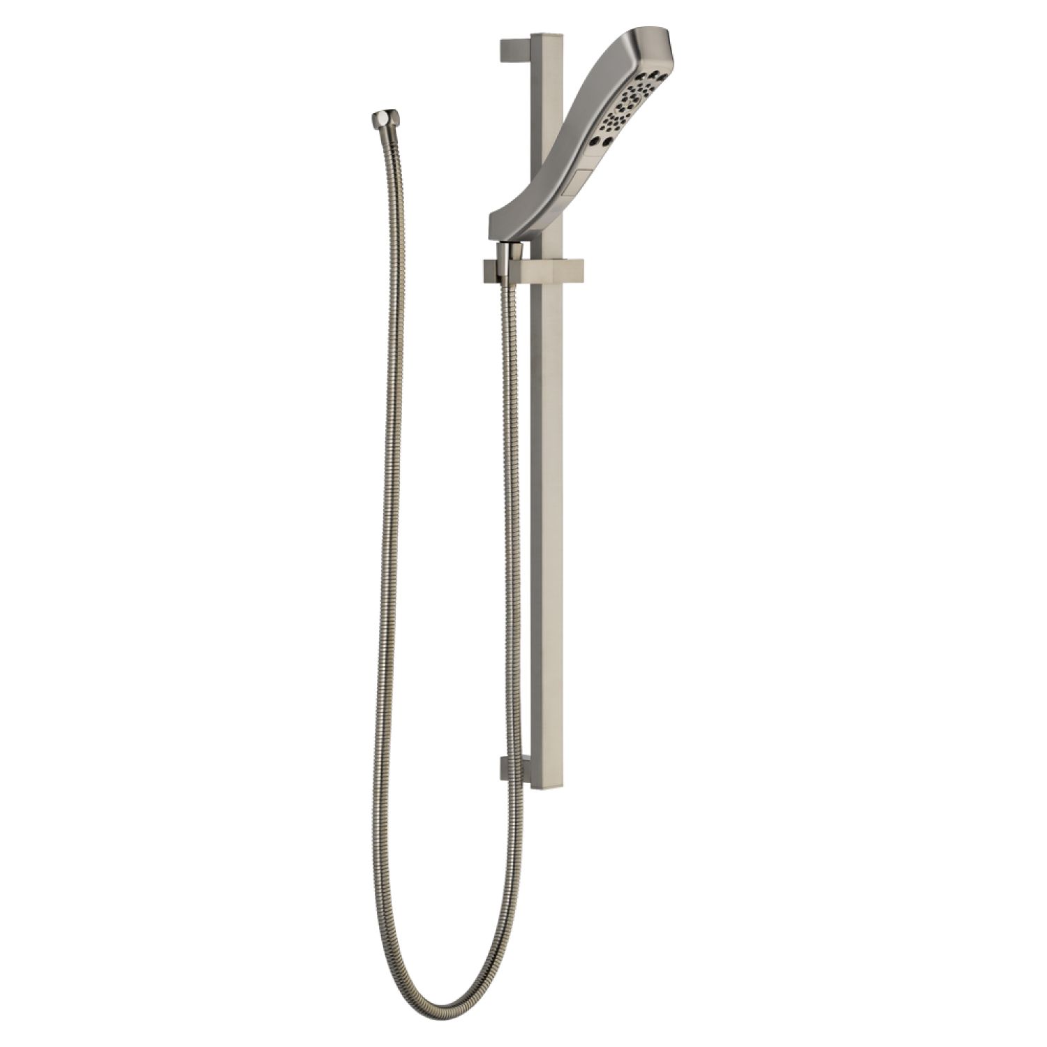Delta 51552-SS Delta Universal Showering 4-Setting Hand Shower with Slide Bar, H2Okinetic, Touch-Clean, WaterSense, 1.75 GPM, Stainless - 51552-SS