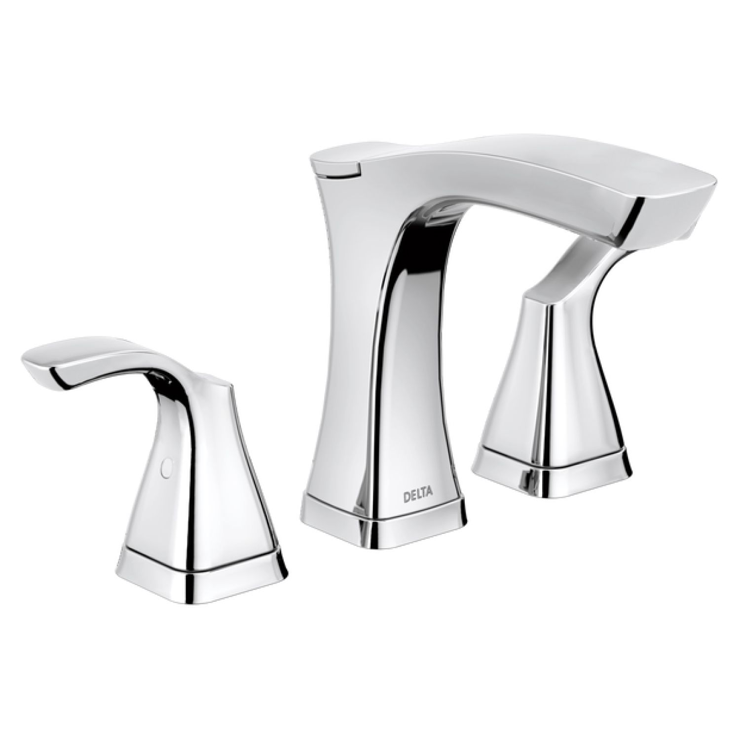 Delta 3552-MPU-DST Delta Tesla Deck-Mount Chrome Lavatory Faucet for 4