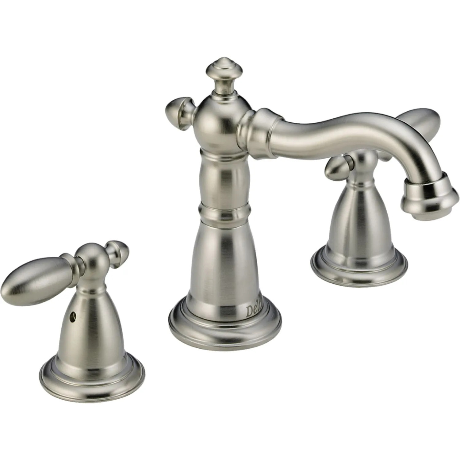Delta 3555-SSMPU-DST Delta Victorian Hook Spout Stainless Lavatory Faucet for 4