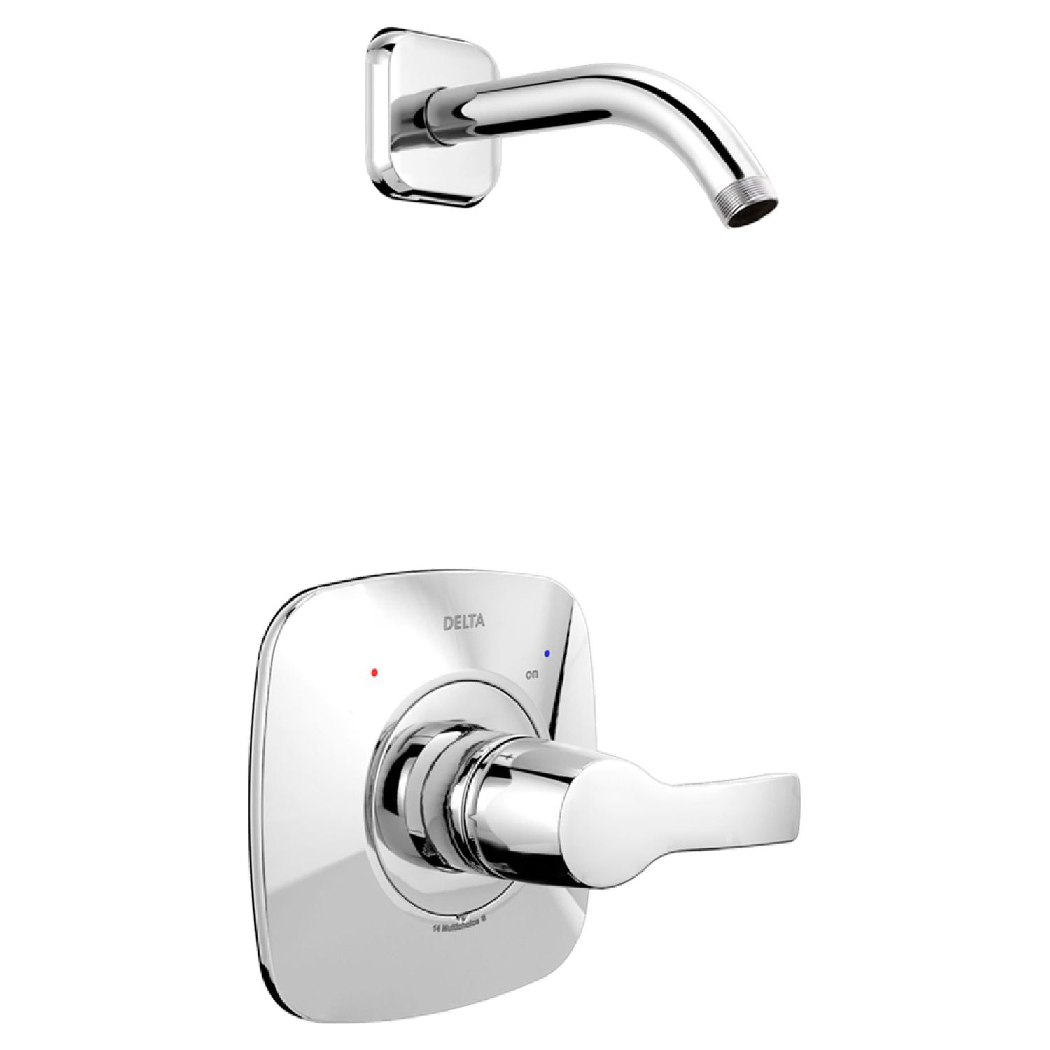 Delta T14252-LHD Delta Tesla Monitor 14 Series Pressure-Balanced Single-Handle Shower Faucet, Lever Handle, ADA, Less Showerhead, Chrome - T14252-LHD