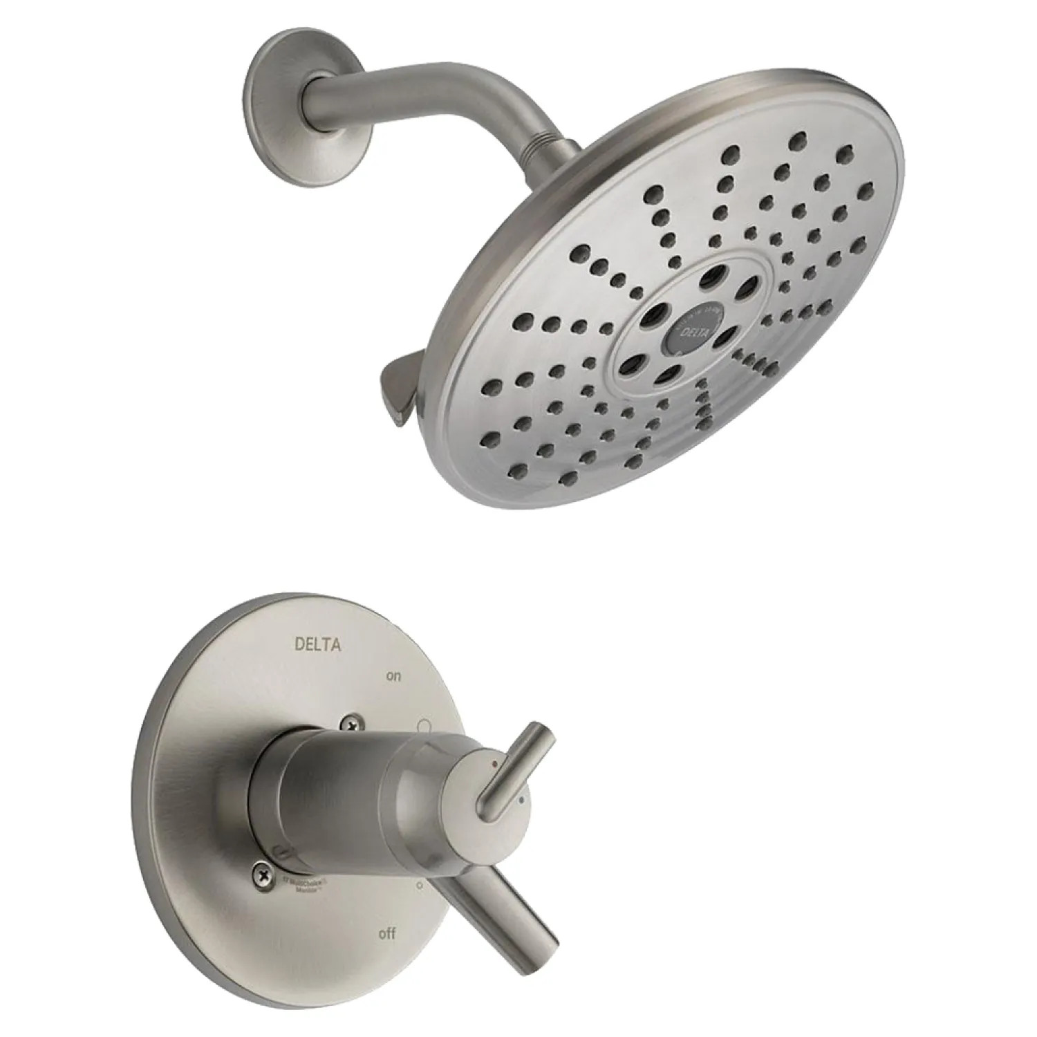 Delta T17T259-SSH2O Delta Trinsic TempAssure 17T Series Two-Handle H2Okinetic Shower Faucet with Volume Control, 1.75 GPM, Lever Handles, Stainless - T17T259-SSH2O