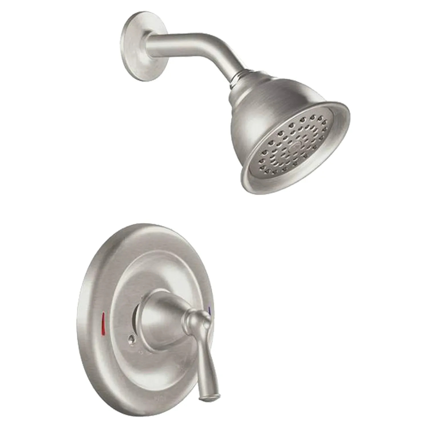  82912SRN Moen Banbury Posi-Temp Single-Handle Shower Faucet, One-Function, 1.75 GPM, Lever Handle, Spot Resist Brushed Nickel - 82912SRN