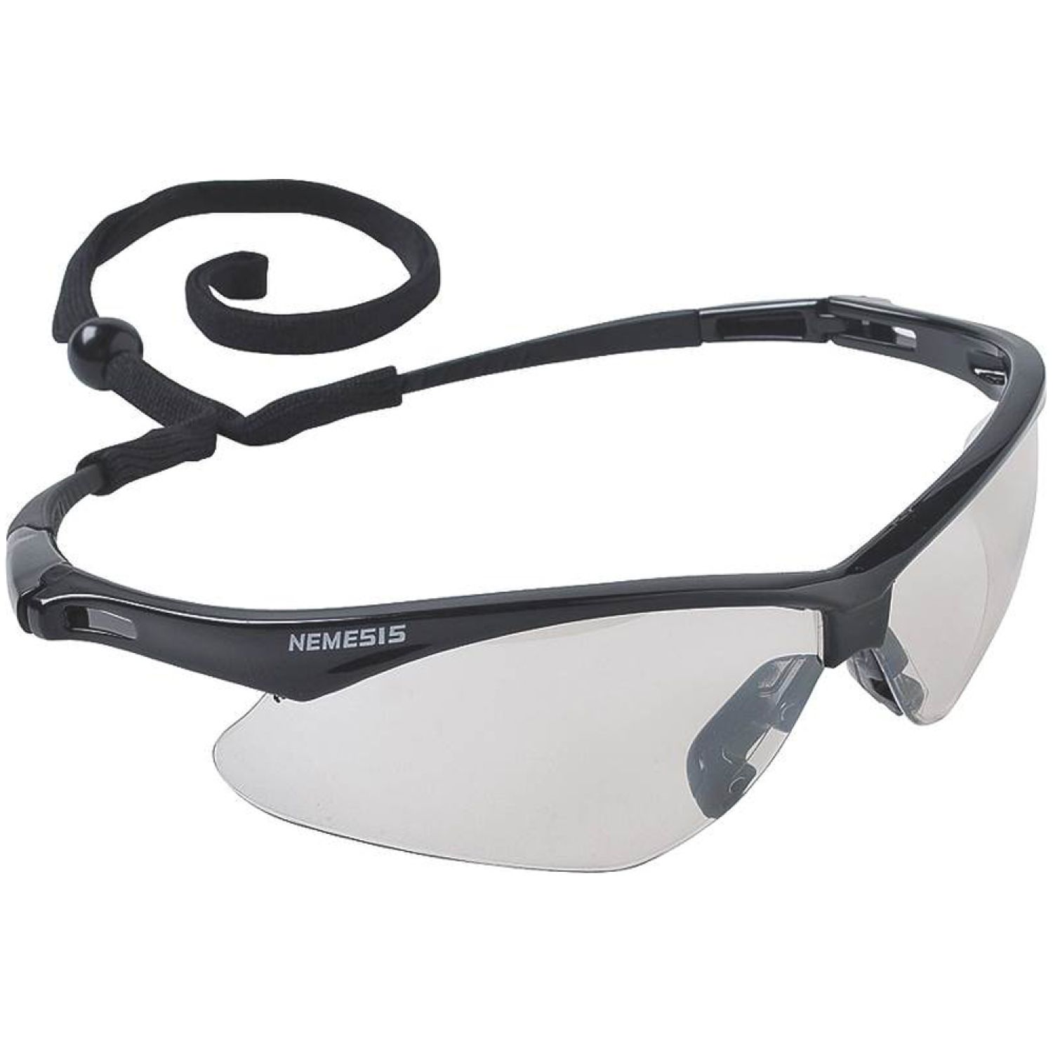 Jackson 3000354 Nemesis V30 Safety Glass, Clear Anti-Scratch Polycarbonate Lens, Black Nylon Frame
