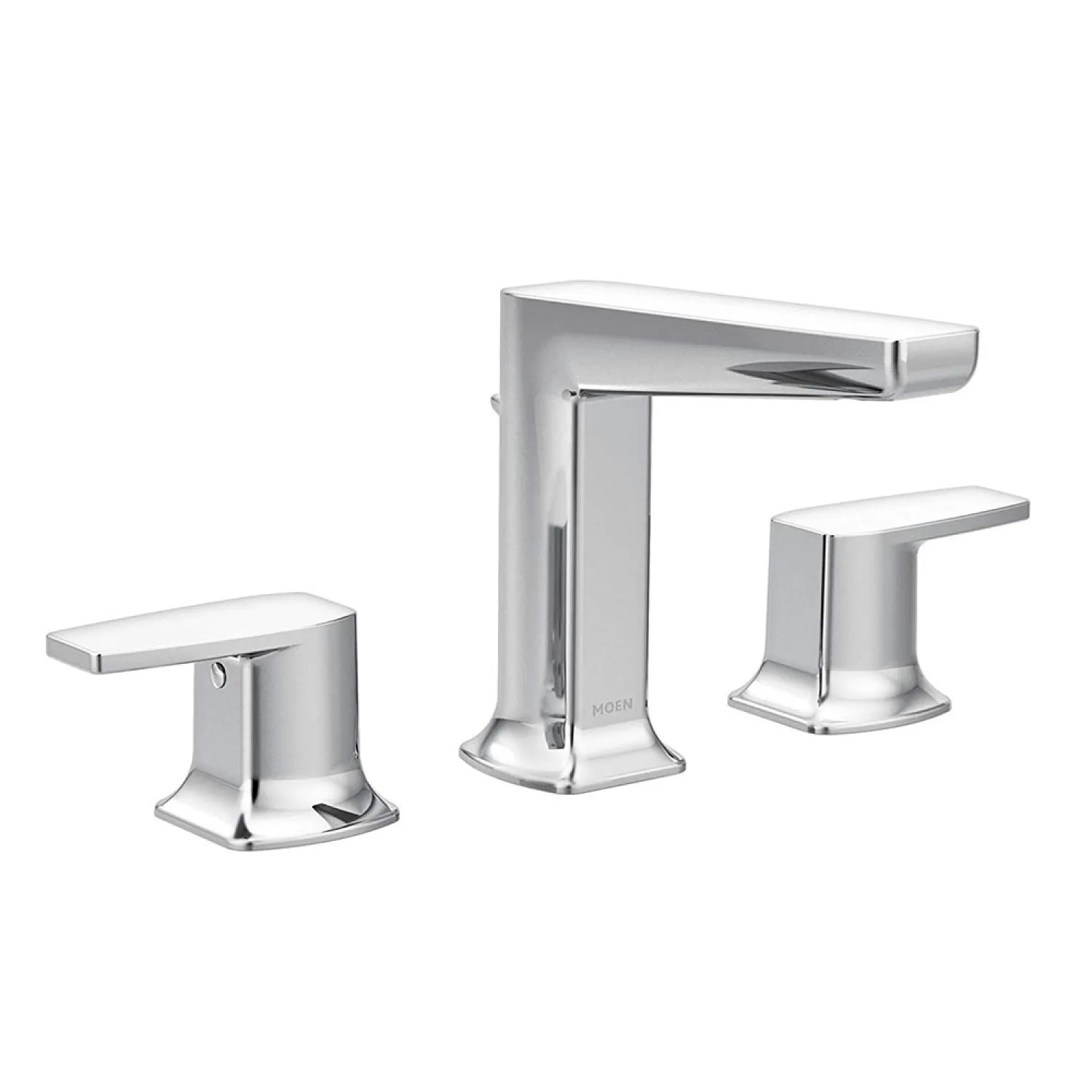 Moen TS8002 Moen TS8002 Via Two-Handle Low-Arc Widespread Bathroom Faucet, Chrome 