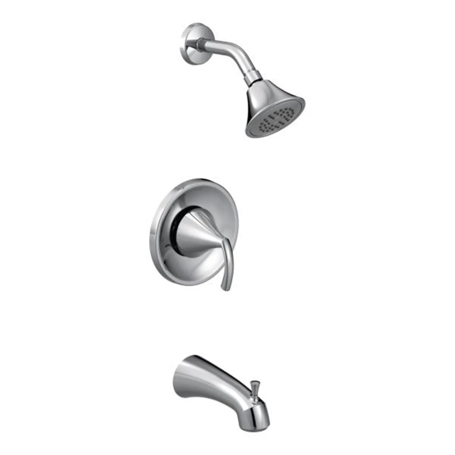 Moen T2743EP Moen Glyde Posi-Temp Tub/Shower Faucet, 1.75 GPM, 1-Function, Single Lever Handle, M-PACT, Eco-Performance, Chrome - T2743EP