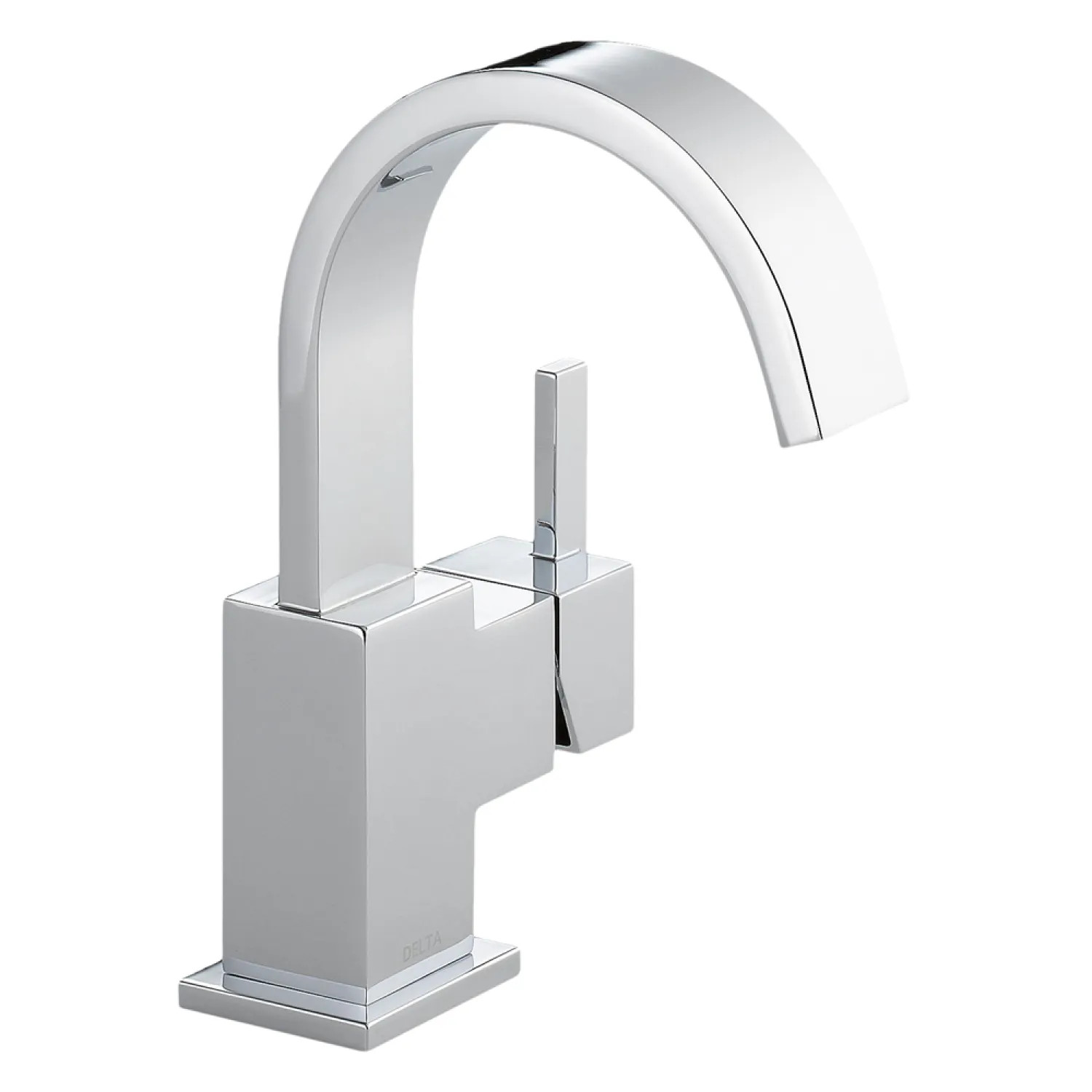 Delta 553LF-GPM Delta Vero High-Arc Deck-Mount Chrome Lavatory Faucet, Metal Pop-Up, 1 GPM, Single-Handle, Lever Handle - 553LF-GPM