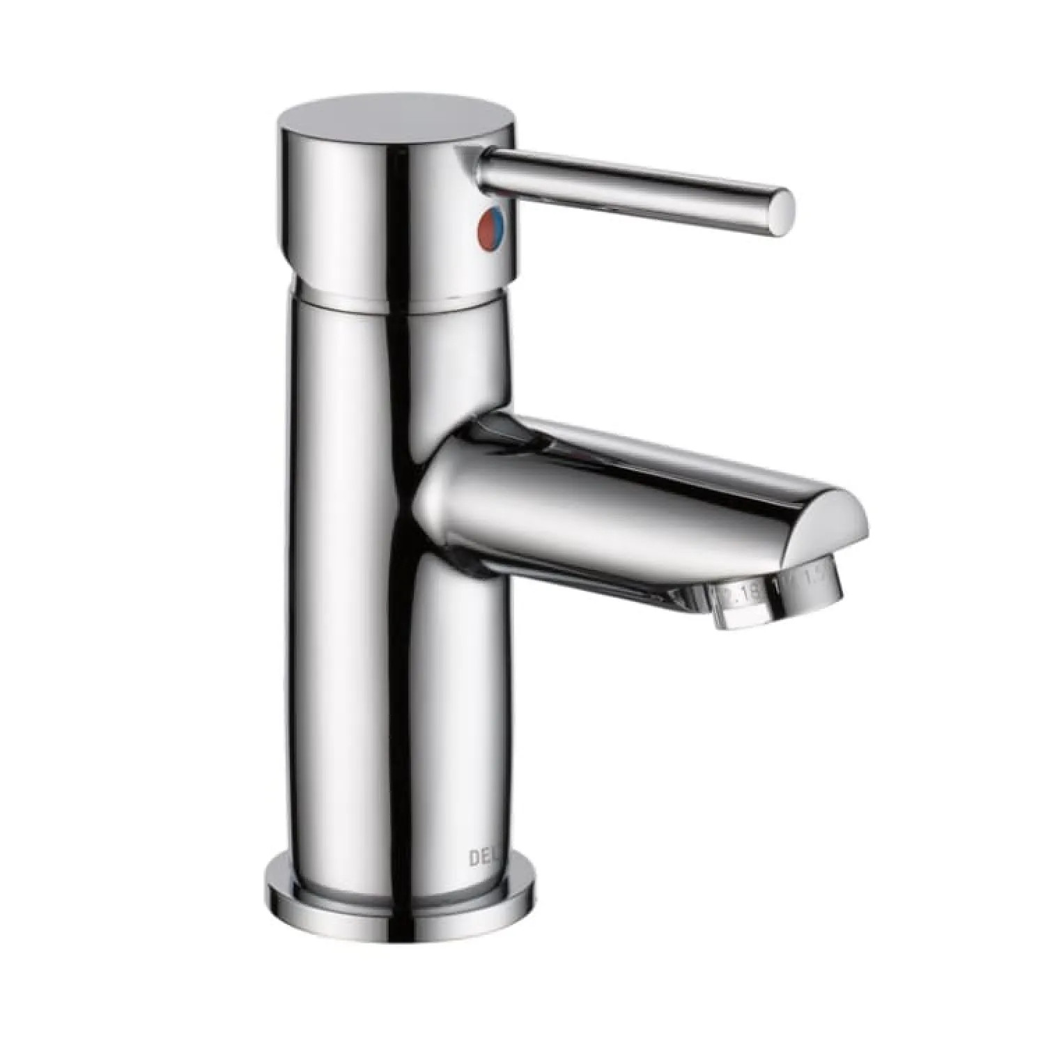 Delta 559LF-HGM-PP Delta Modern Tubular Single-Hole Chrome Lavatory Faucet, Metal Pop-Up, 0.5 GPM, Single-Handle, Rounded Lever Handle, Project Pack - 559LF-HGM-PP