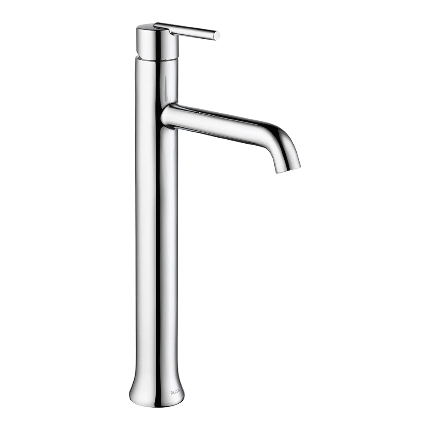 Delta 759-DST Delta Trinsic Tube Spout Chrome Vessel Lavatory Faucet, Less Drain, 1.2 GPM, Single-Handle, DIAMOND Seal, Lever Handle - 759-DST
