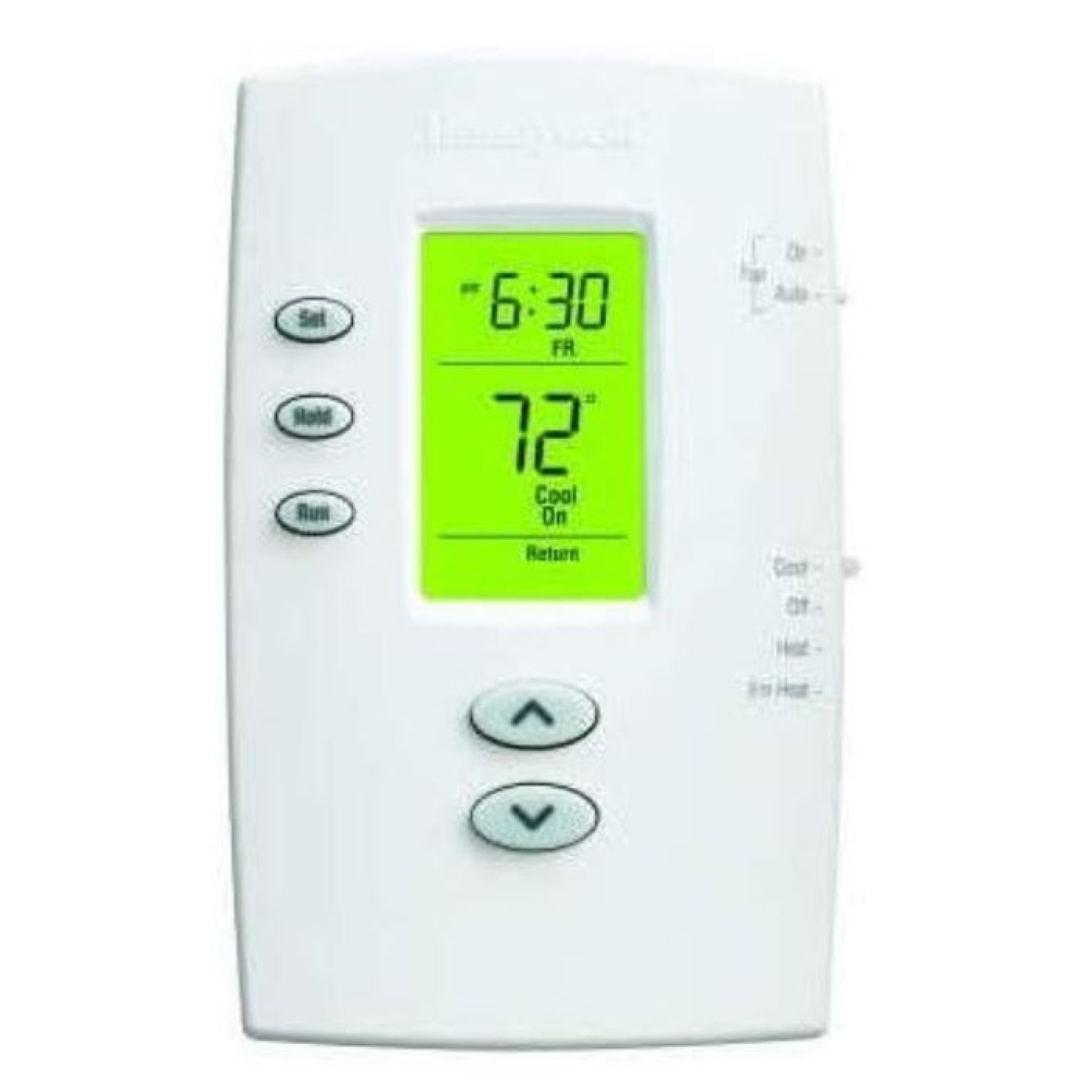 Honeywell TH2210DV1006 Honeywell PRO 2000 Vertical Programmable Thermostat, 2 Heat/1 Cool Heat Pumps, White - TH2210DV1006